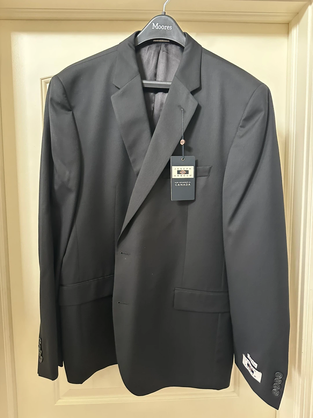 Joseph Abboud Black Wool Suit jacket Size 50R