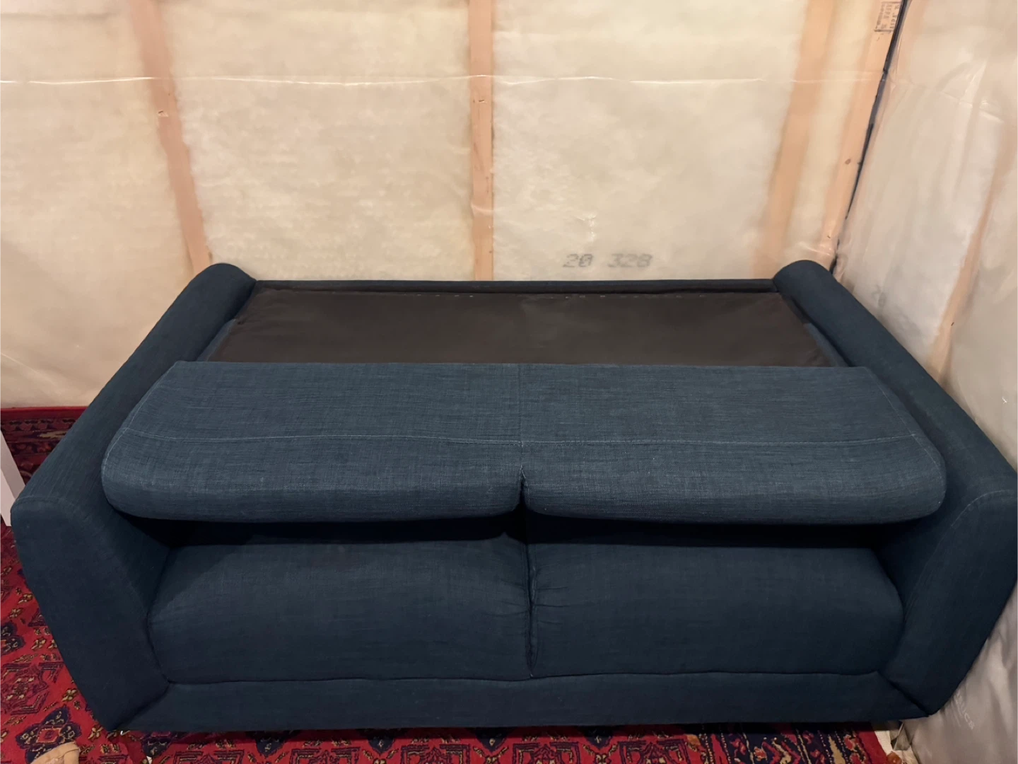 Blue Loveseat Sofa - photo 5