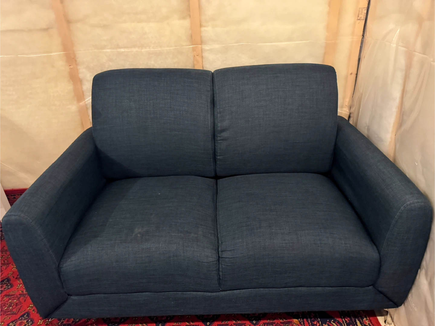 Blue Loveseat Sofa - photo 4