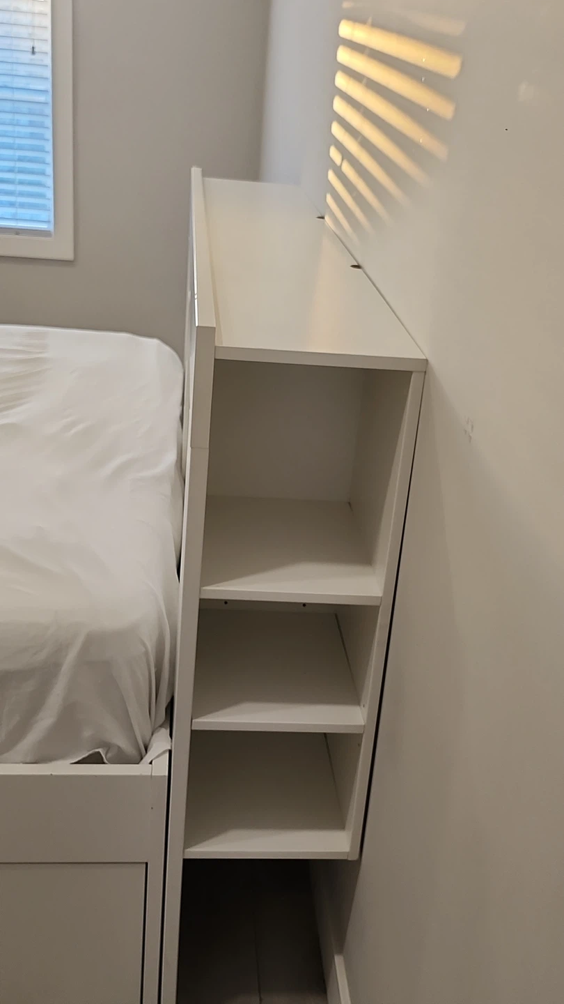 Ikea bed and mattress with great storage in bed and headrest - photo 4