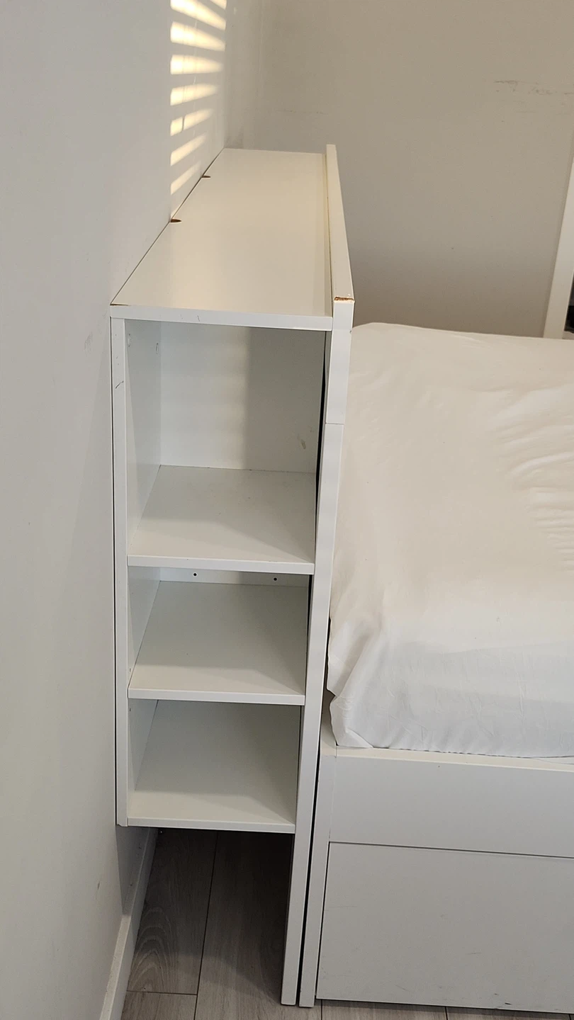 Ikea bed and mattress with great storage in bed and headrest - photo 5