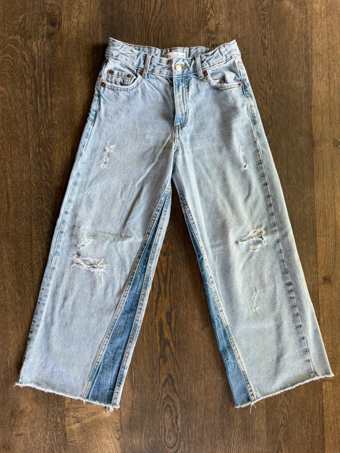 Zara Wide Leg Denim Jeans, Size 10