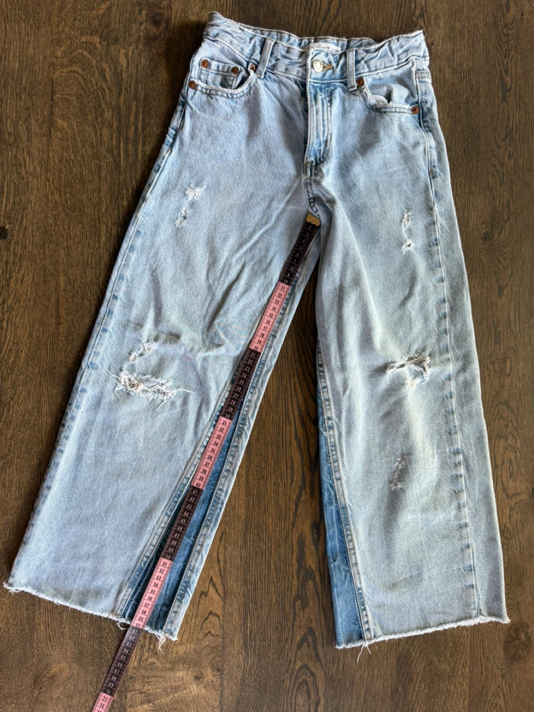 Zara Wide Leg Denim Jeans, Size 10 - photo 3