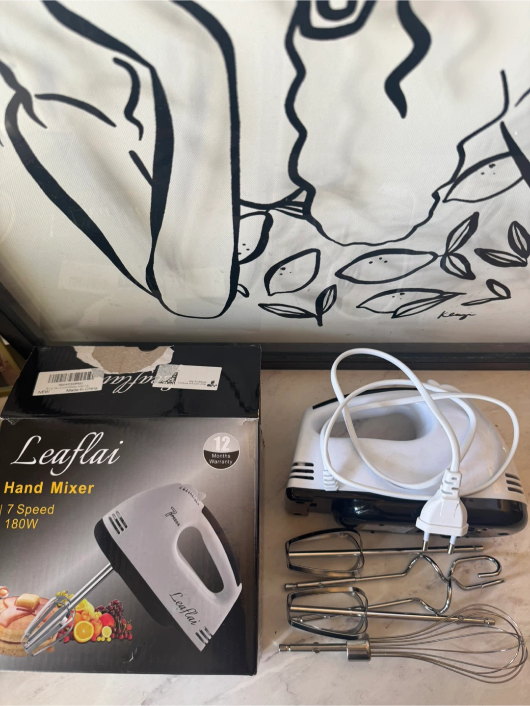 Leaflai Hand Mixer - 7 Speed, 180W - European Plug - photo 3