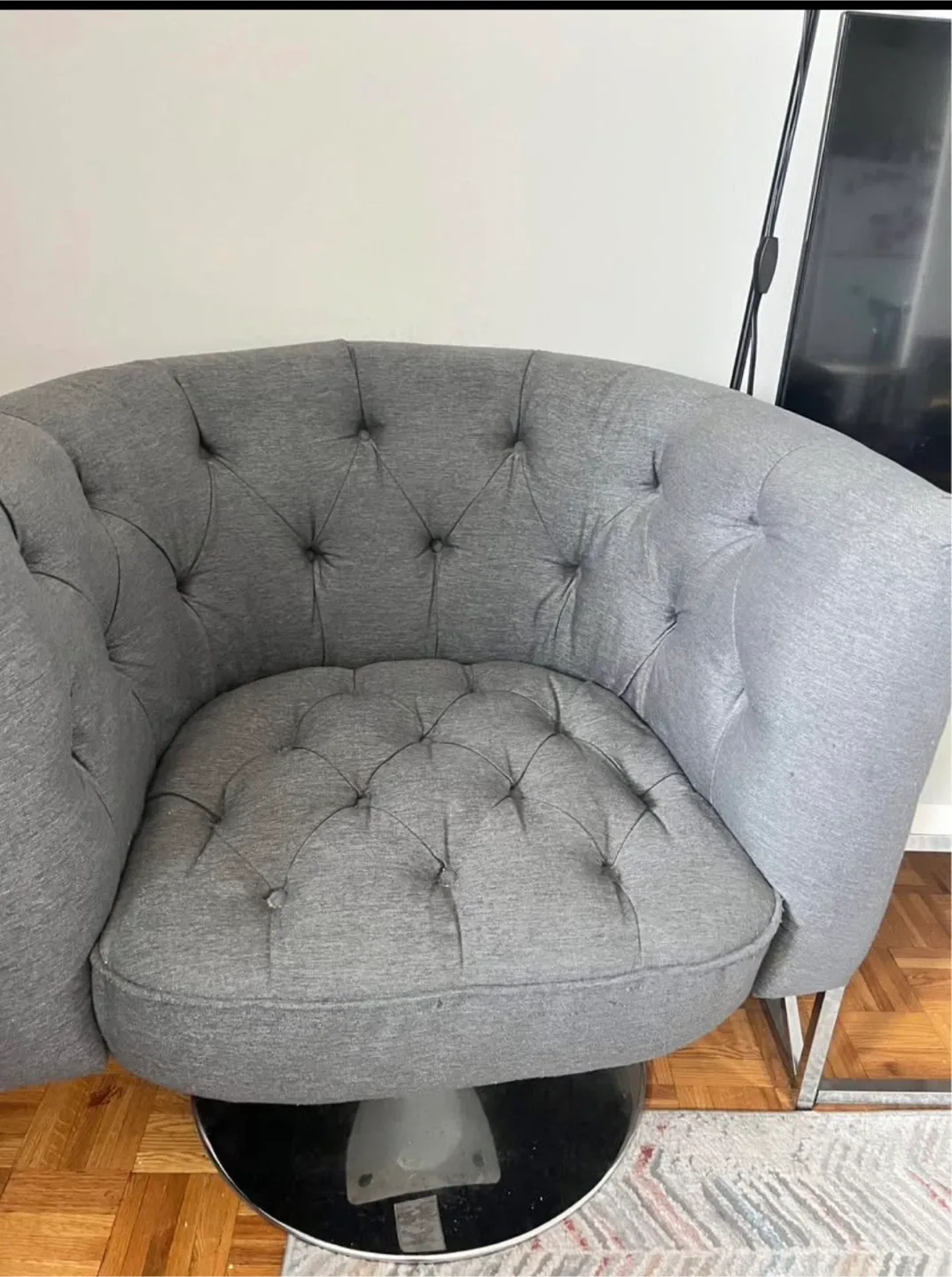 Grey Swivel Accent Chair thumbnail