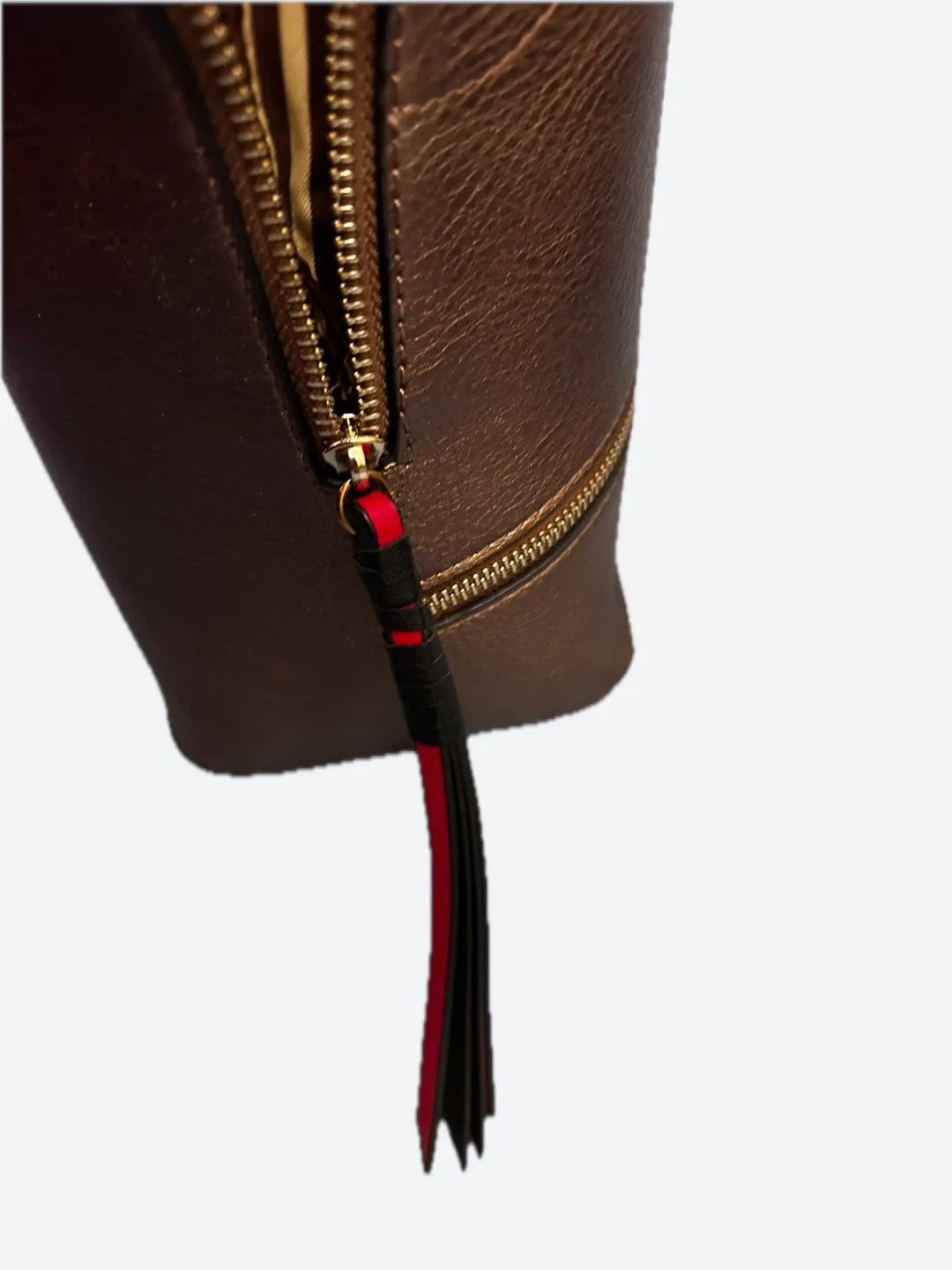 Bronze Handbag with Striped Lining image indicator(5)