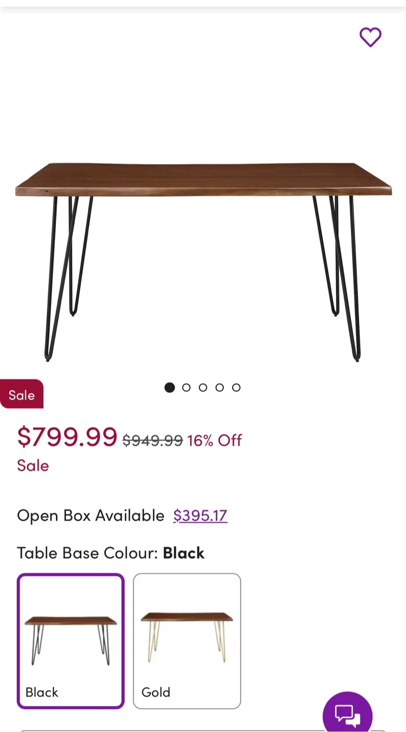 Dining Table with Hairpin Legs image indicator(4)