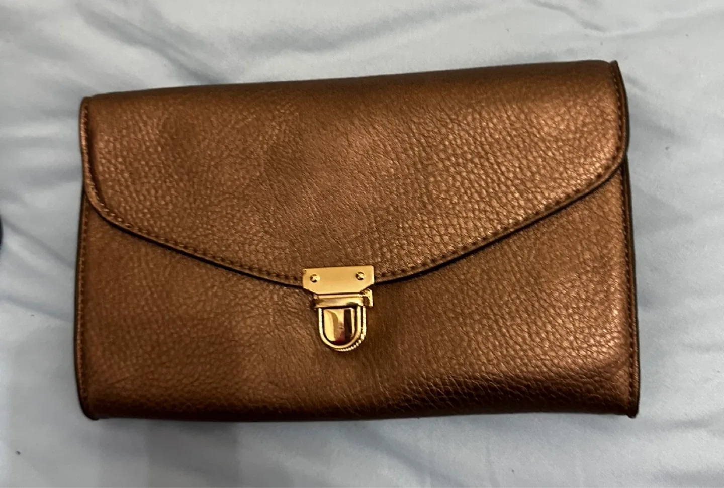 Bronze Handbag with Striped Lining image indicator(6)