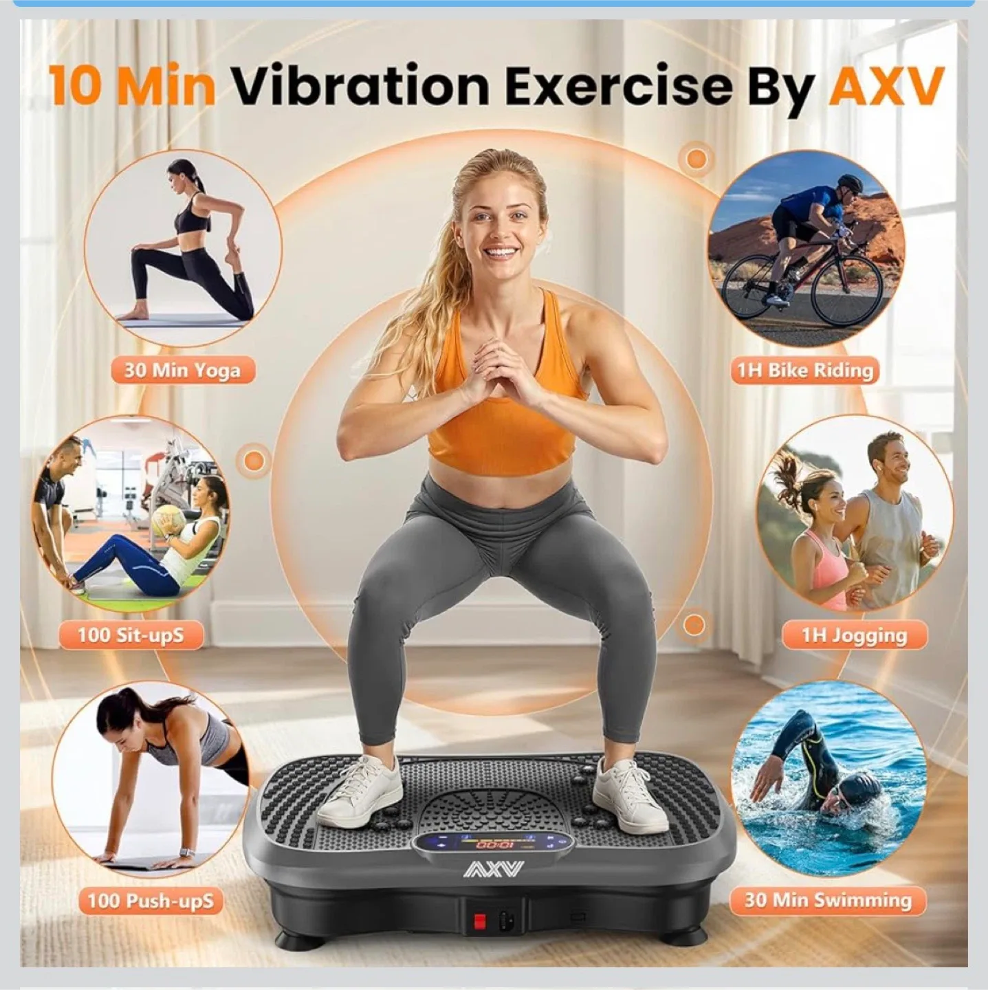 AXV Vibration Exercise Plate image indicator(2)
