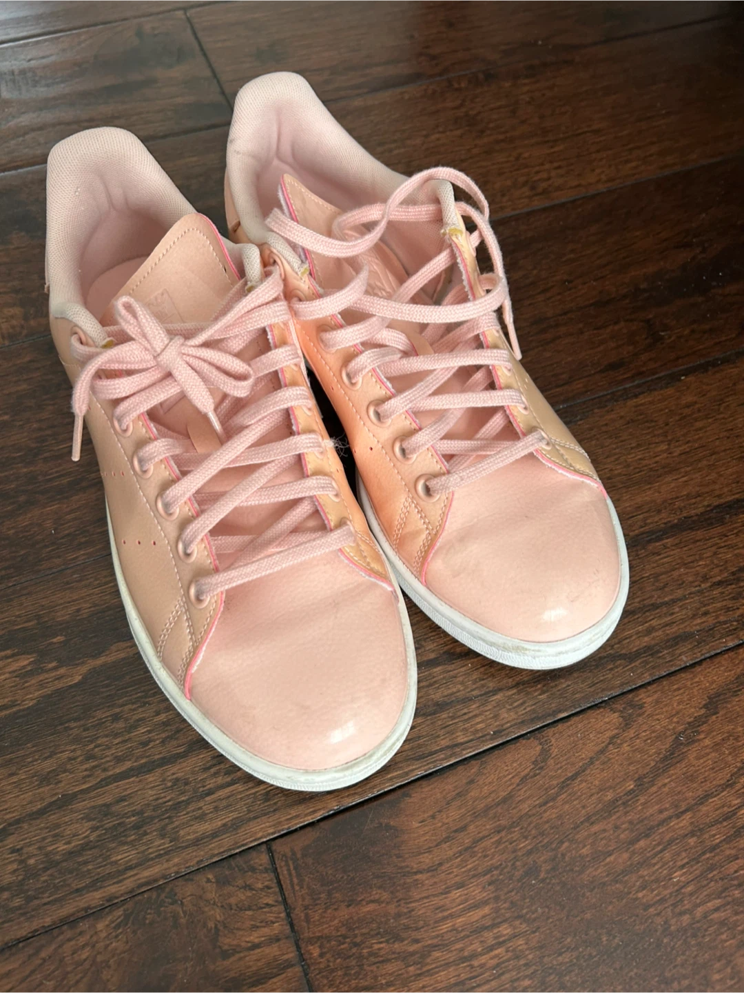 Adidas Stan Smith Pink Patent Leather Sneakers - photo 2
