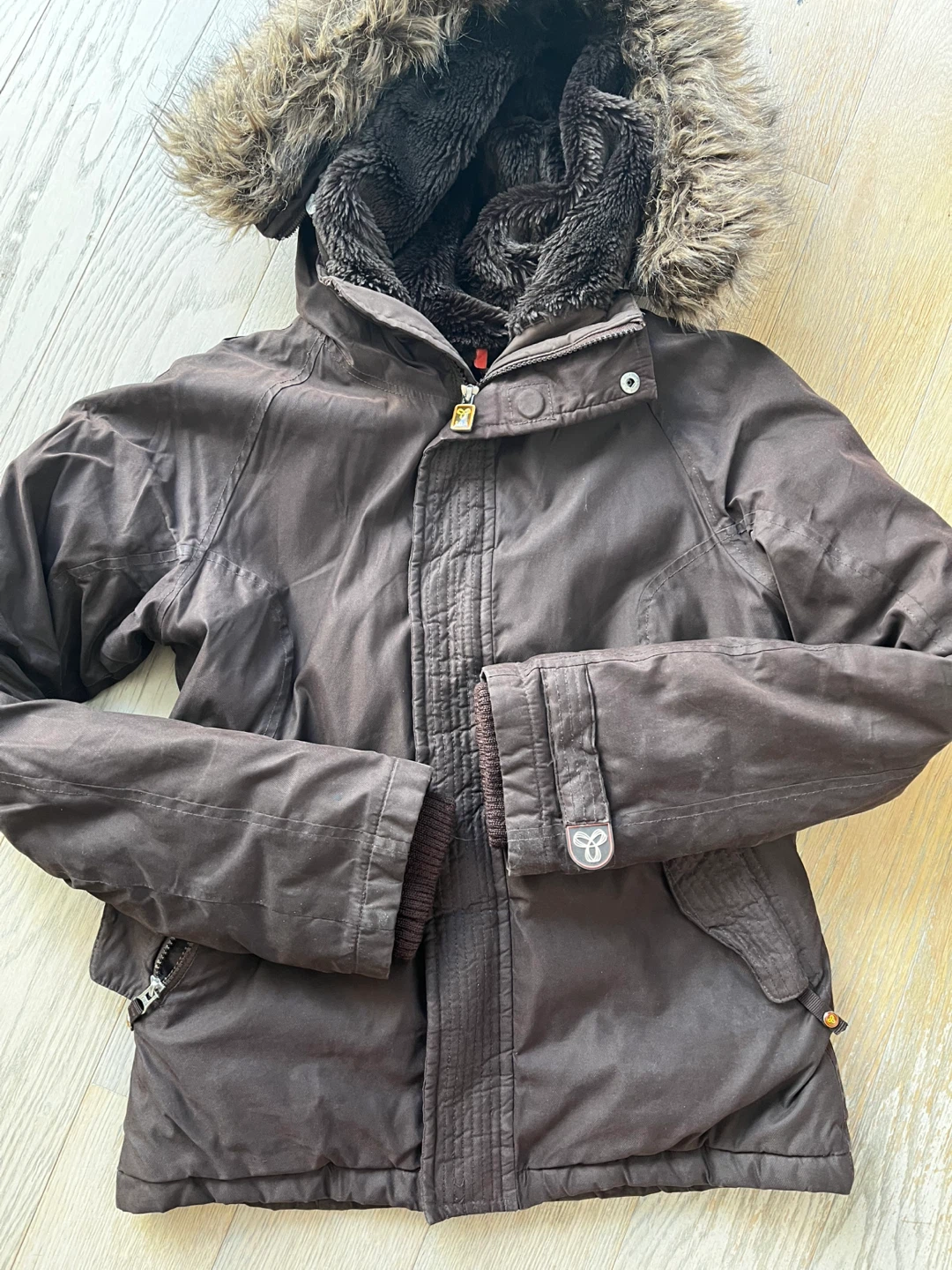 TNA Brown Winter Jacket - Size Small - photo 3