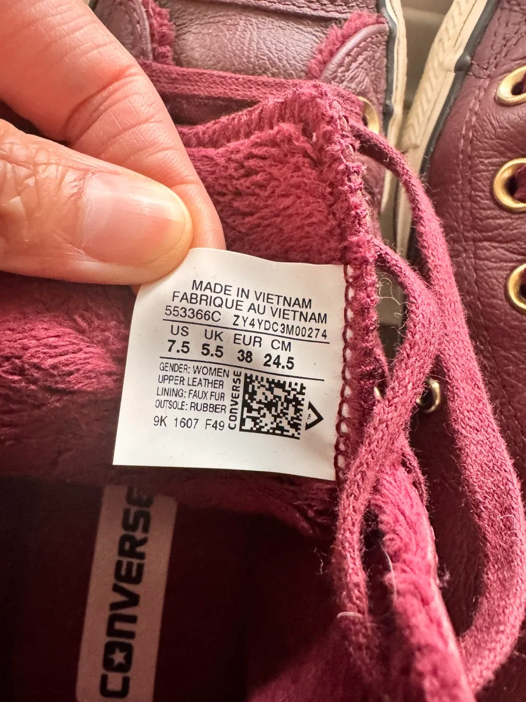 Converse All Star Leather High Top - US 7.5 image indicator(5)