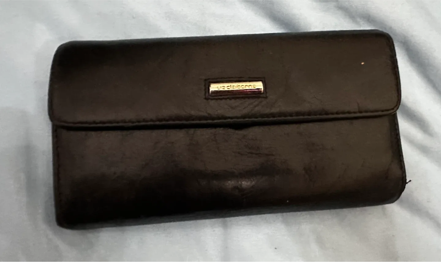 Liz Claiborne Black Leather Wallet thumbnail