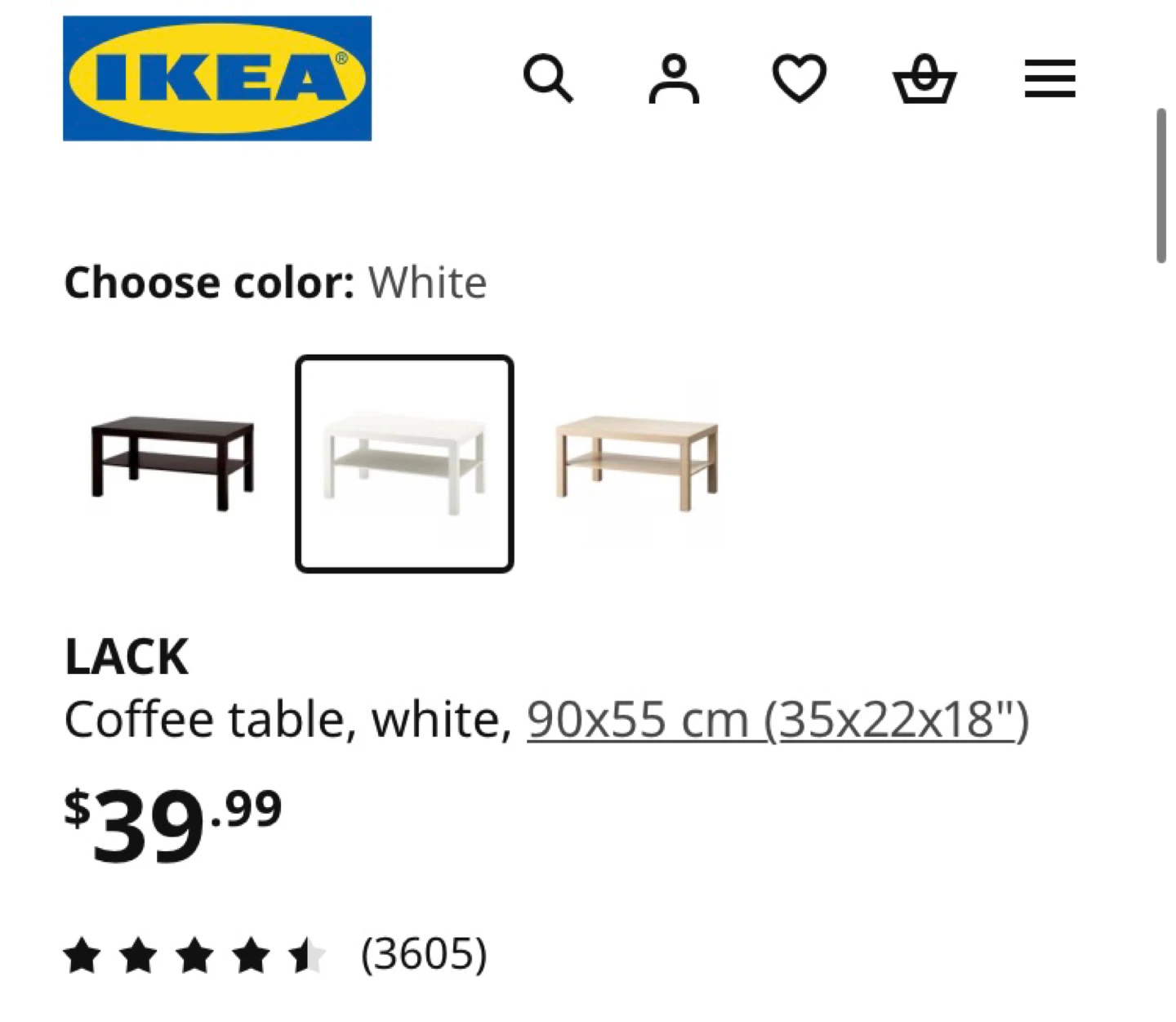 Ikea Lack Coffee Table - photo 2