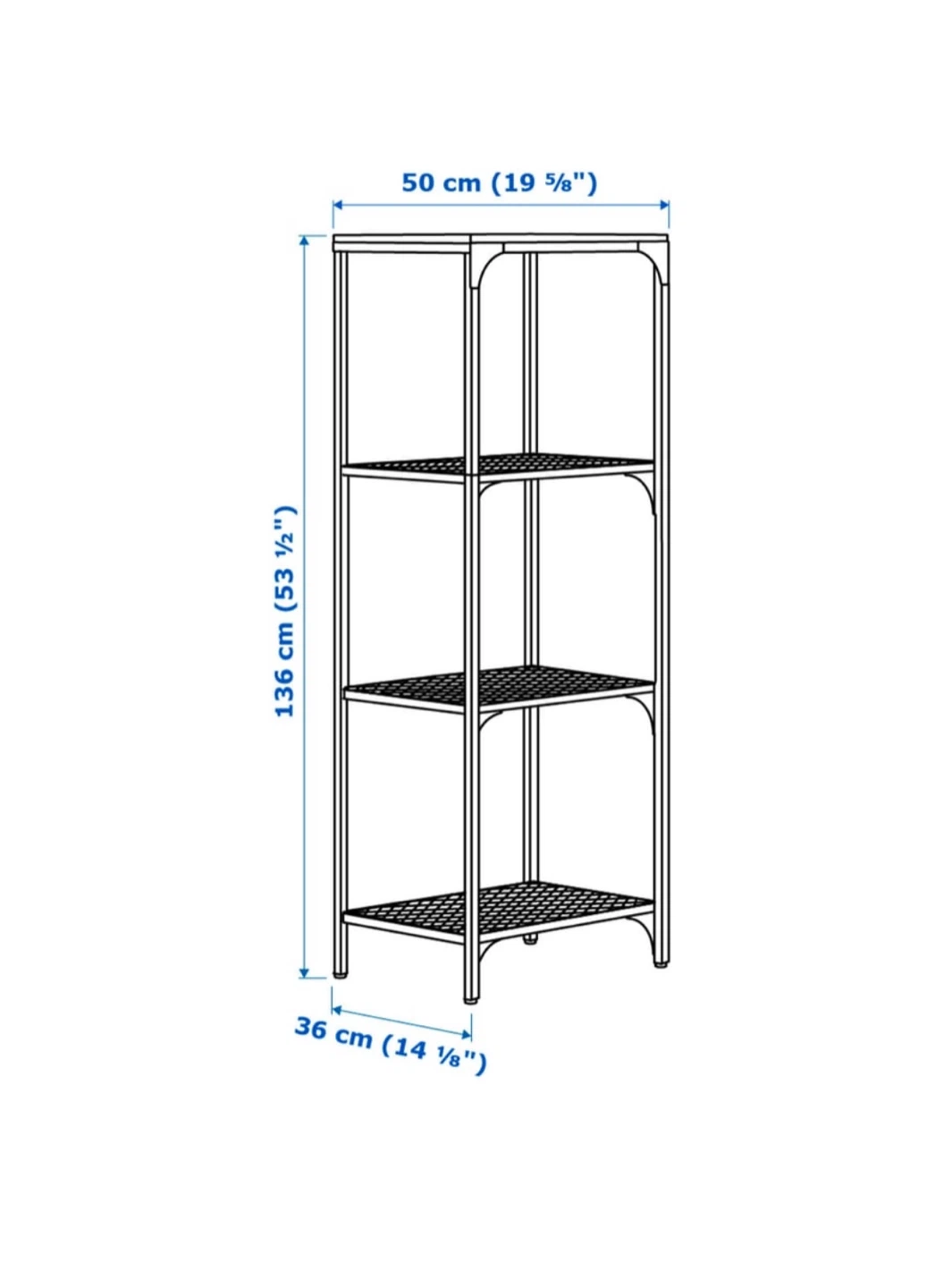 Black Metal & Wood 4-Shelf Unit - photo 4