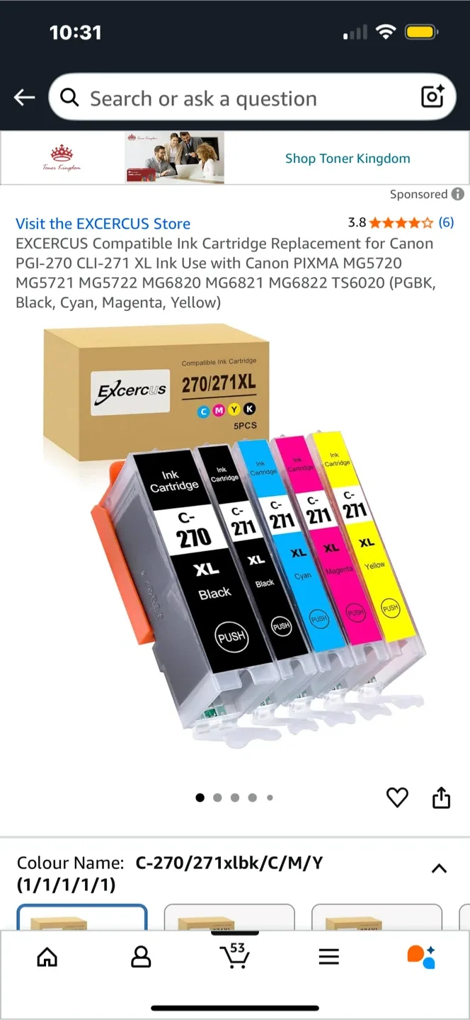 EXCERCUS 270/271XL Ink Cartridge Replacement