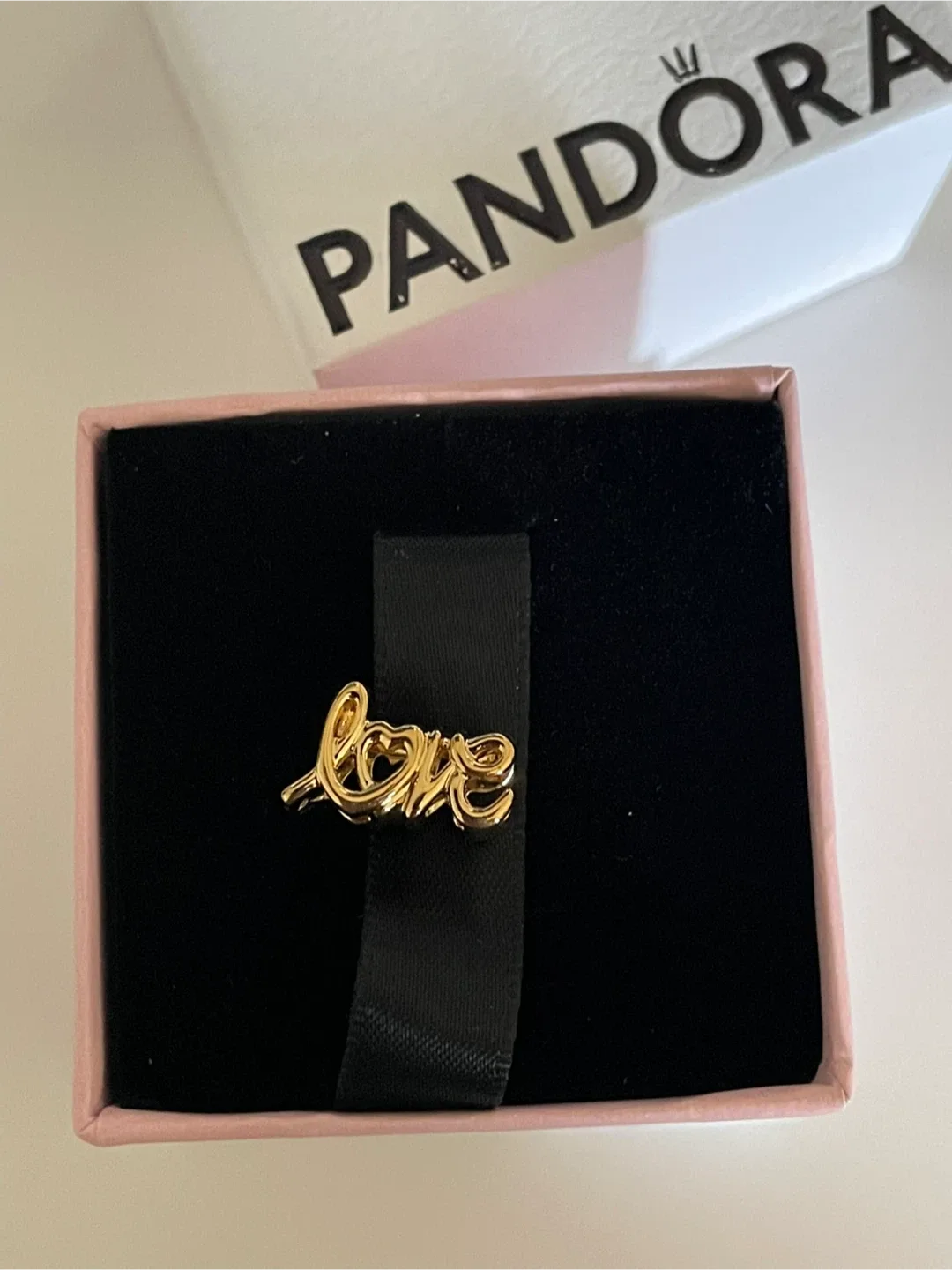 Authentic Pandora Handwritten Love - 14k Gold-plated - new image indicator(2)