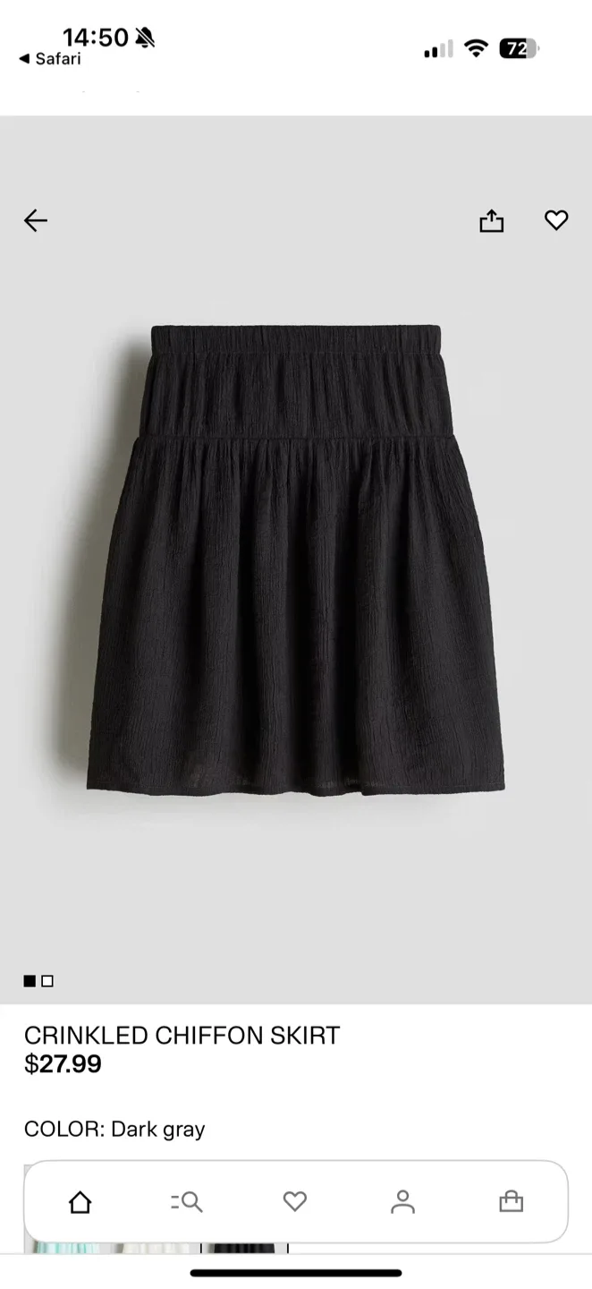H&M CRINKLED CHIFFON SKIRT - Girls 8-9 year olds image indicator(5)