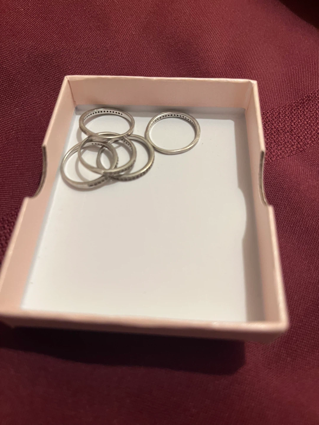 Pandora Silver Stacking Rings
