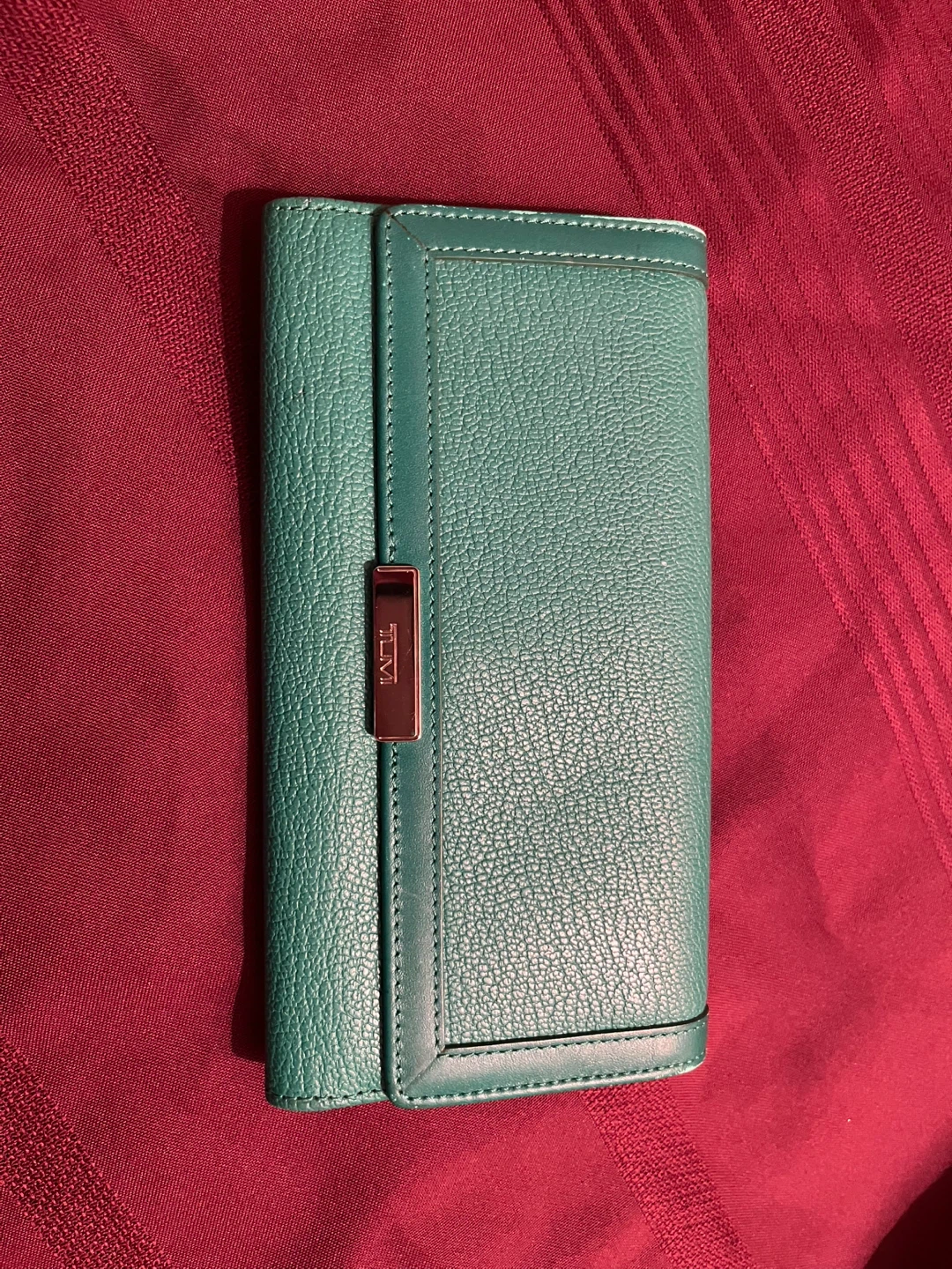 Tumi Teal Leather Wallet