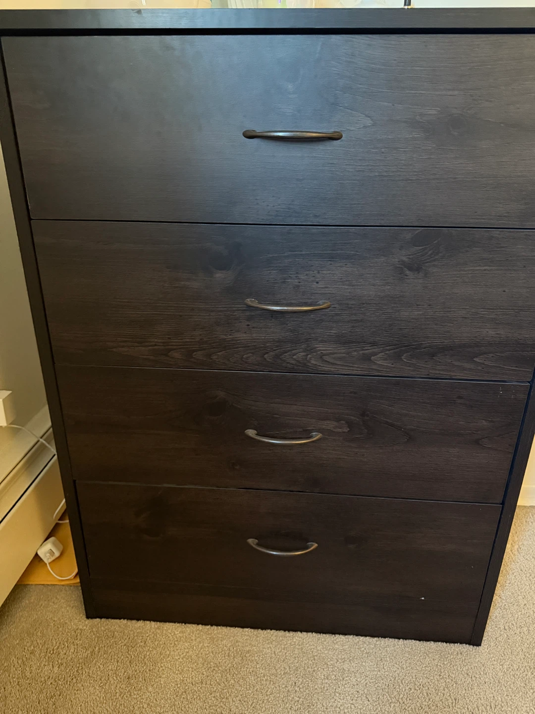 Dark Brown Wood Grain Dresser