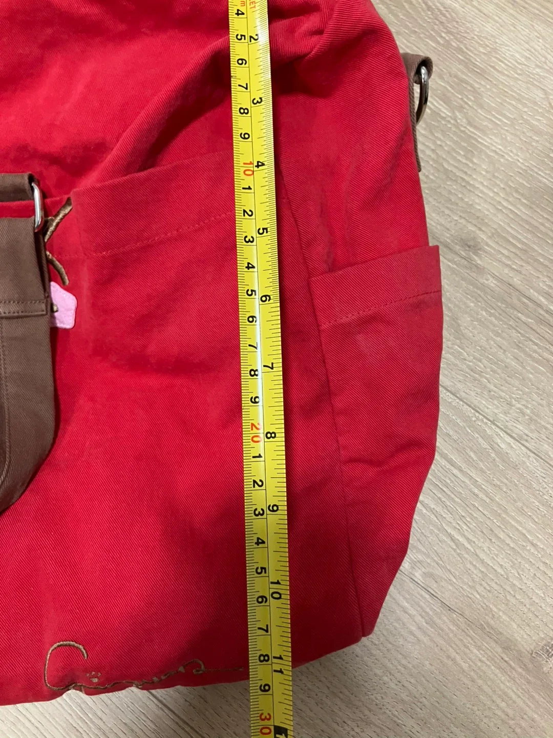 Expandable zipper Duffel Bag RED shoulder bag image indicator(8)