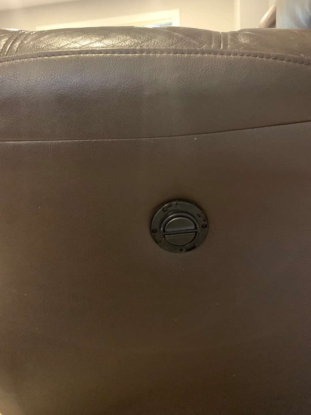 Brown Leather Reclining Sofa image indicator(3)
