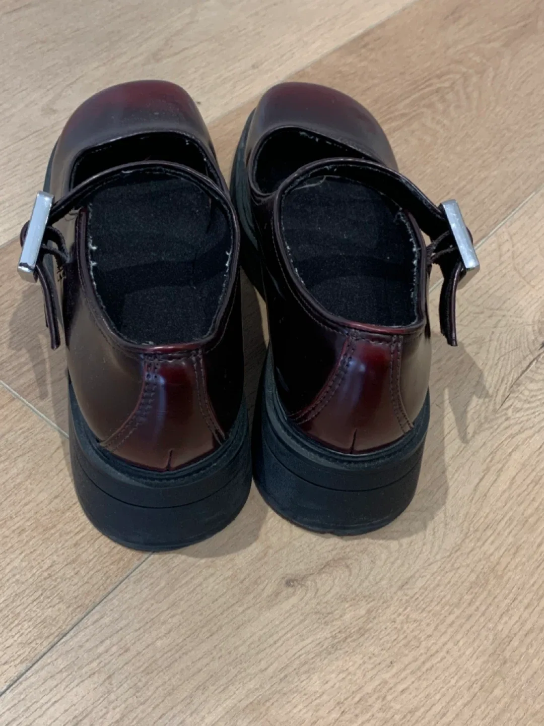 Zara Burgundy Platform Mary Janes - Size 39 image indicator(2)