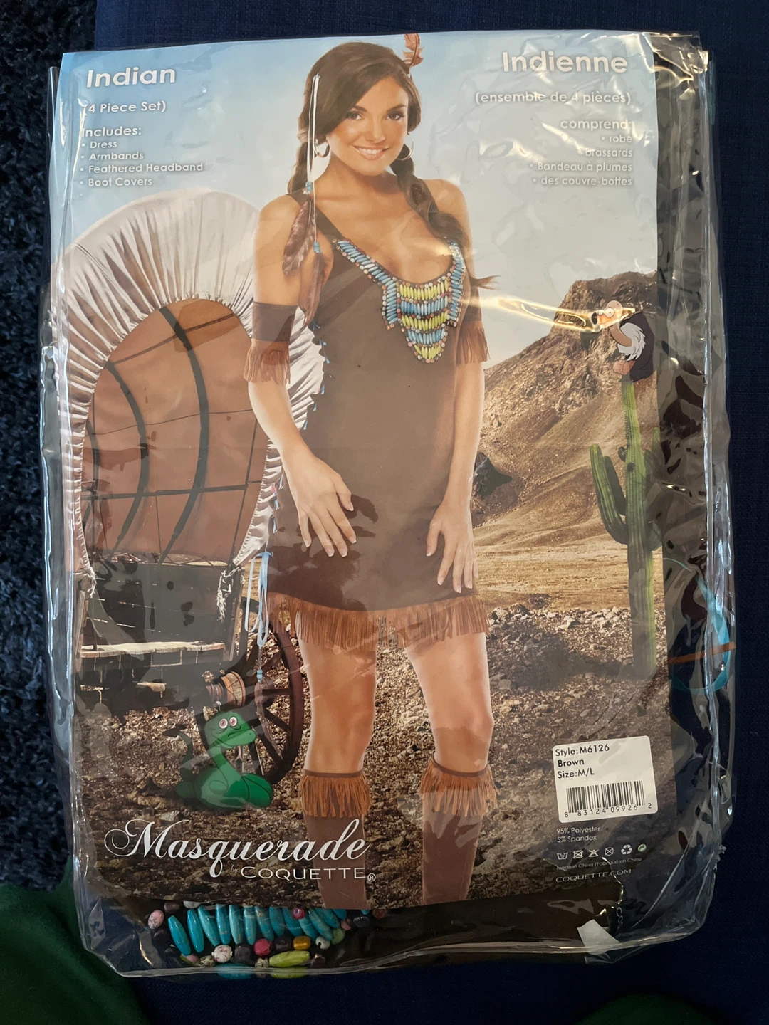Masquerade Coquette Indian Costume - Size M/L