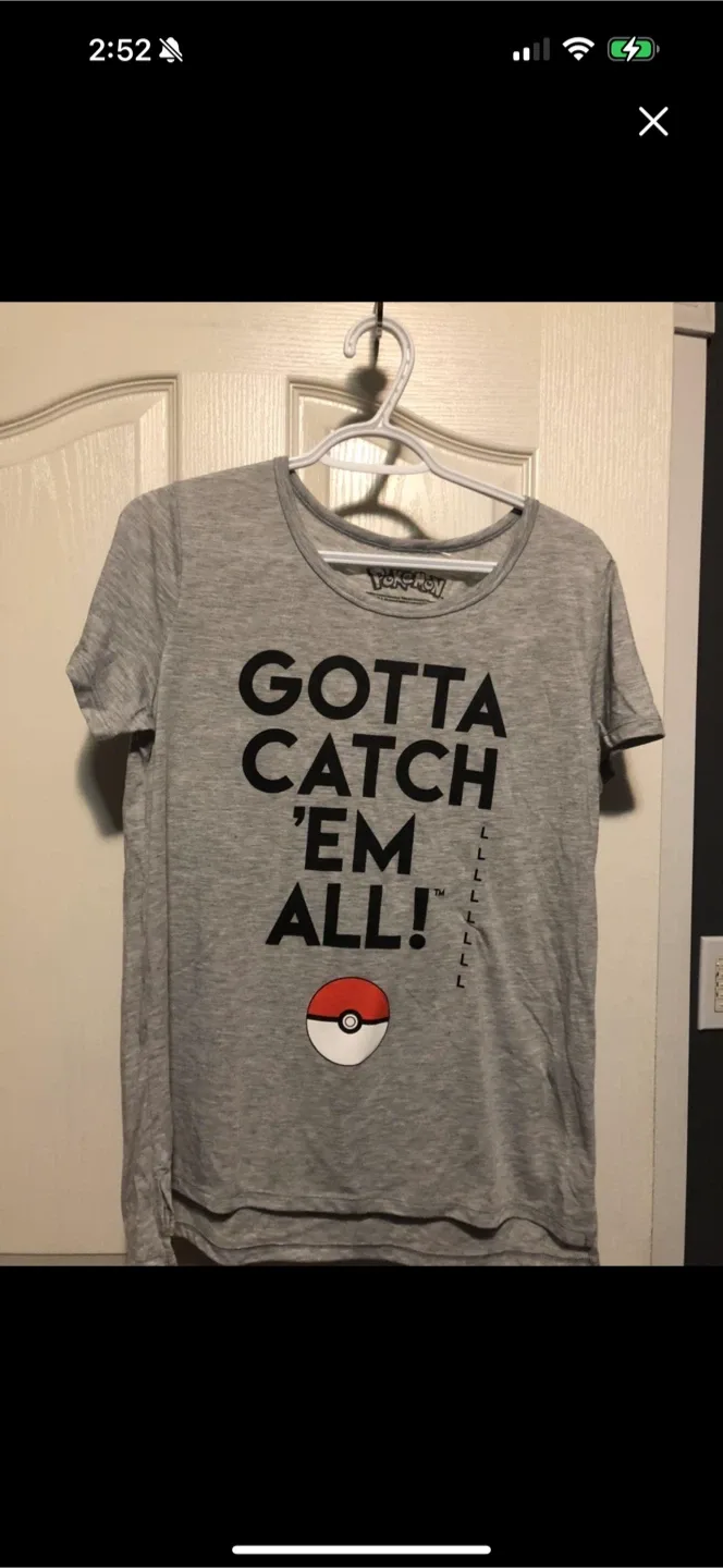 Pokémon Gotta Catch 'Em All! Grey T-Shirt - Size Large thumbnail