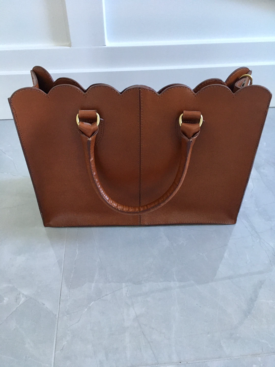 Brown bag laptop bag shoulder bag garage sale - photo 4