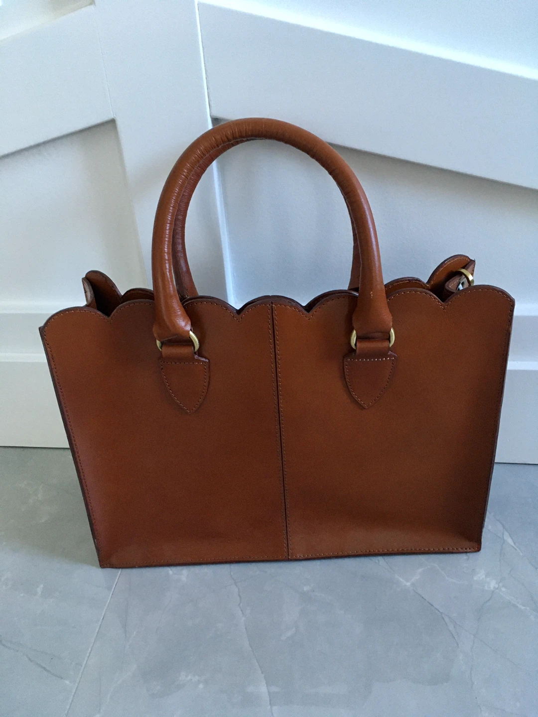 Brown bag laptop bag shoulder bag garage sale - photo 5