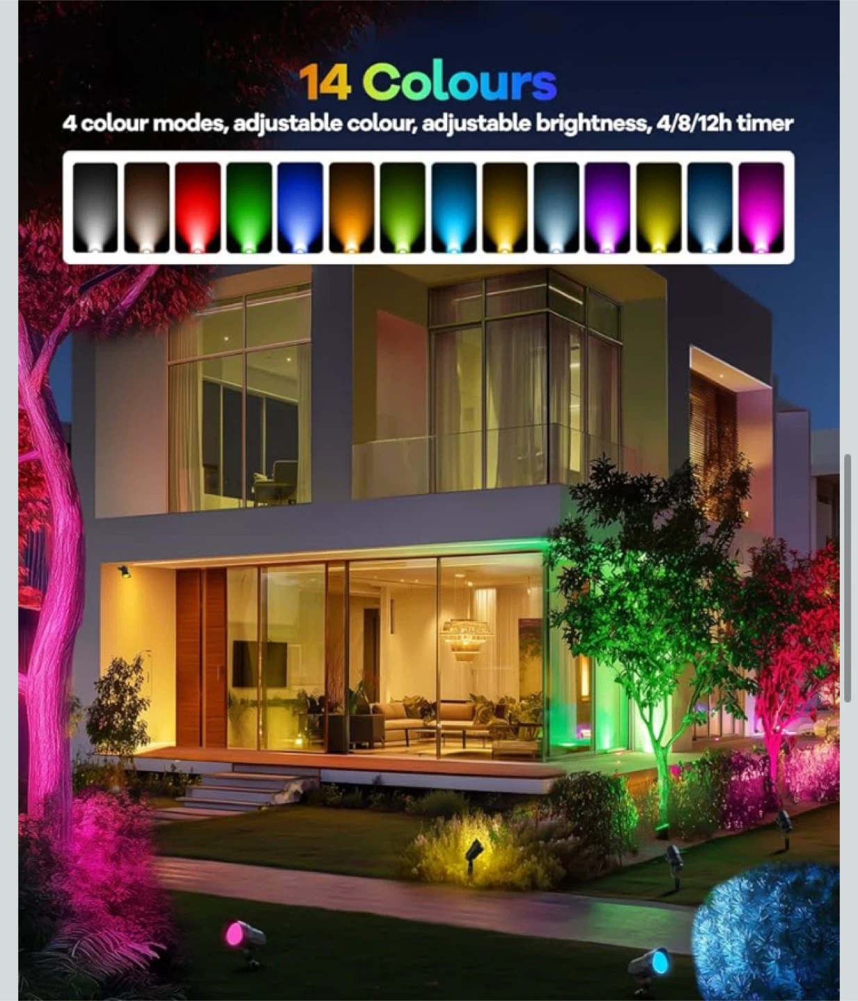 12W RGBW Landscape Light with Remote - photo 4