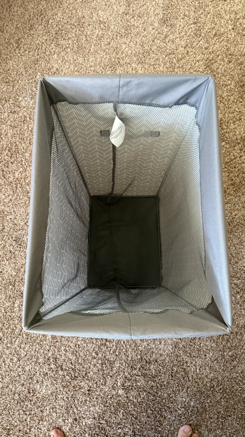 Grey Laundry Hamper with detachable mesh bag - photo 2