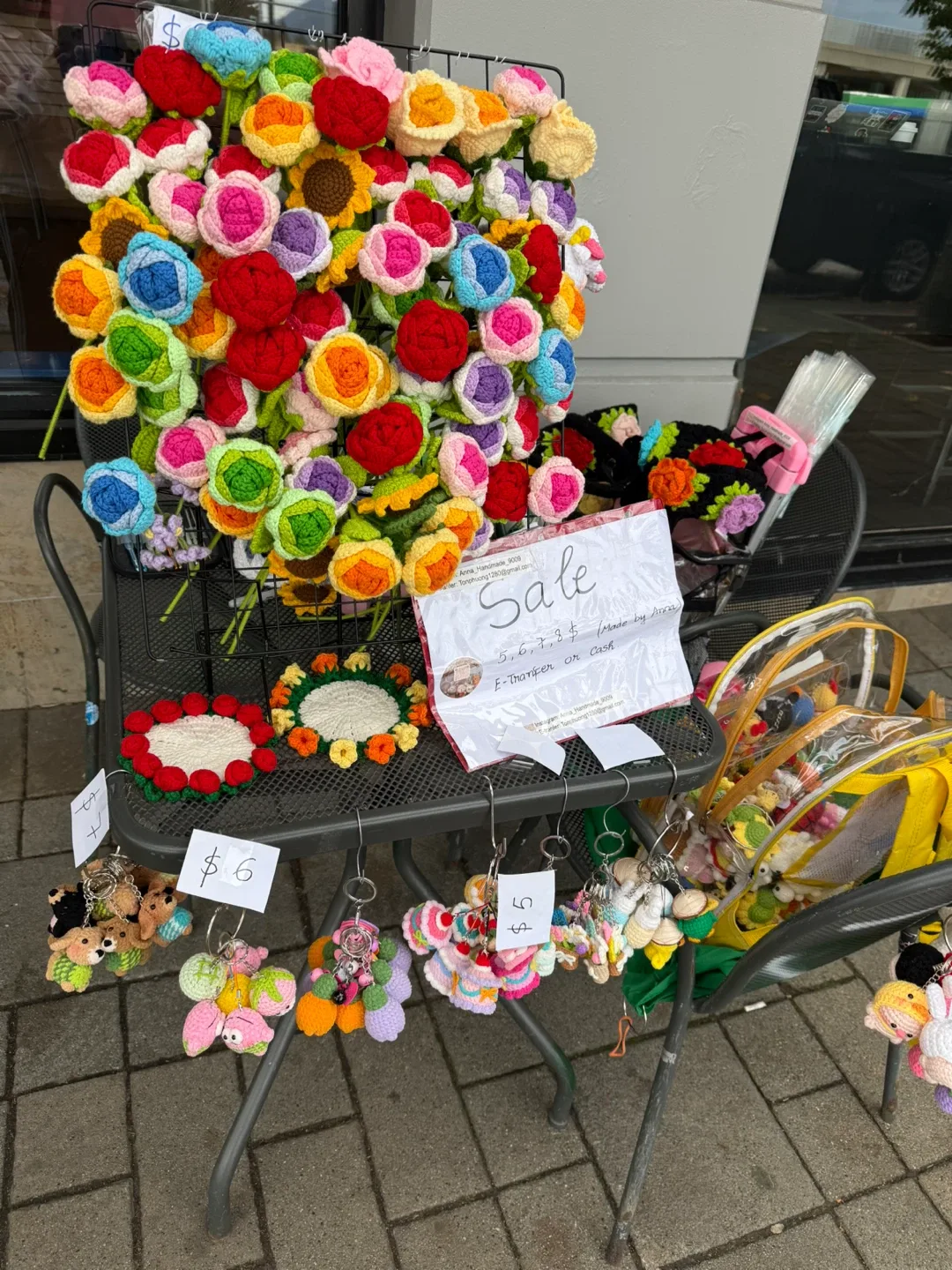 Handmade Crochet Flowers & Keychains