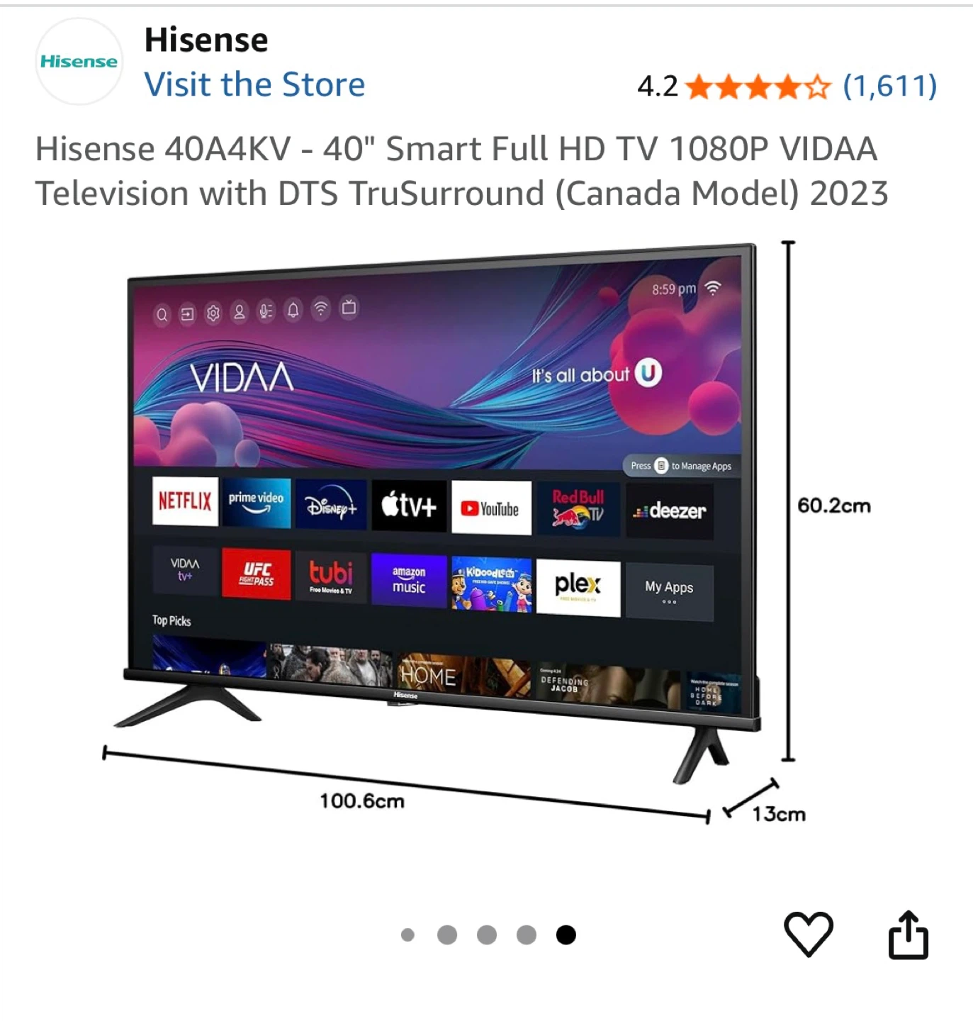 Hisense 40A4KV 40" Smart Full HD TV - photo 2