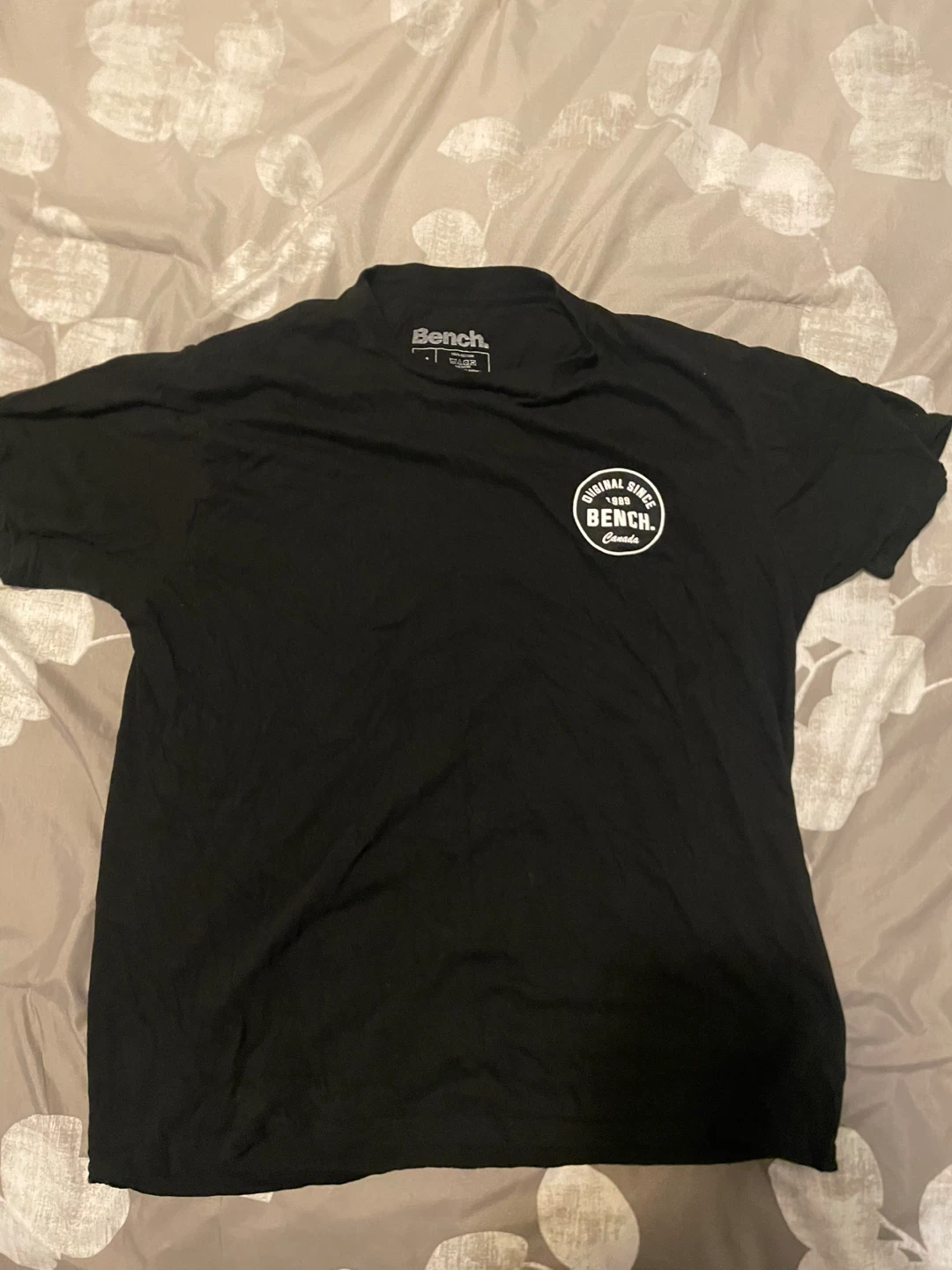 black and white Bench T-Shirt for 15 dollars, or 10 dollars each