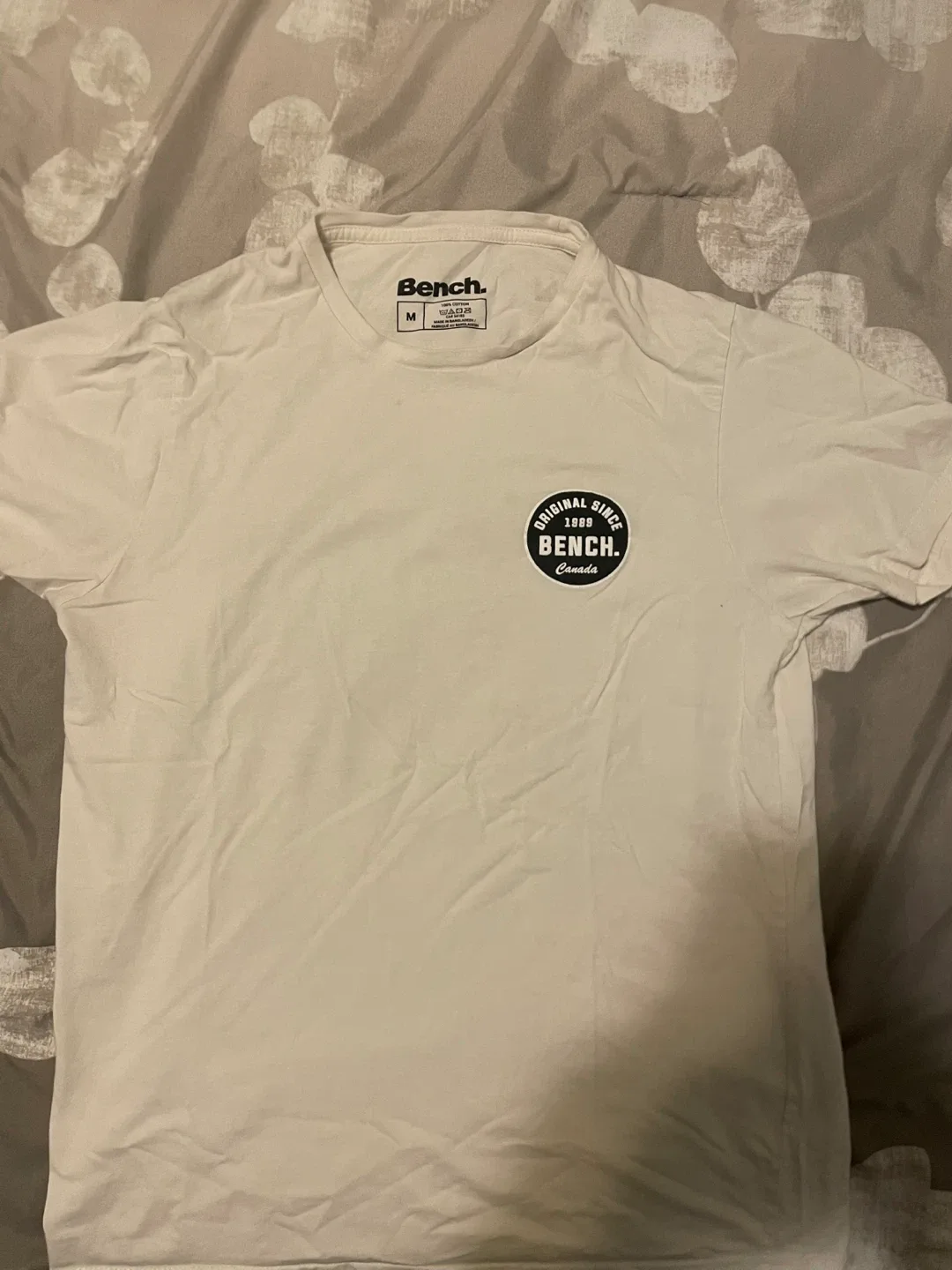 black and white Bench T-Shirt for 15 dollars, or 10 dollars each image indicator(4)