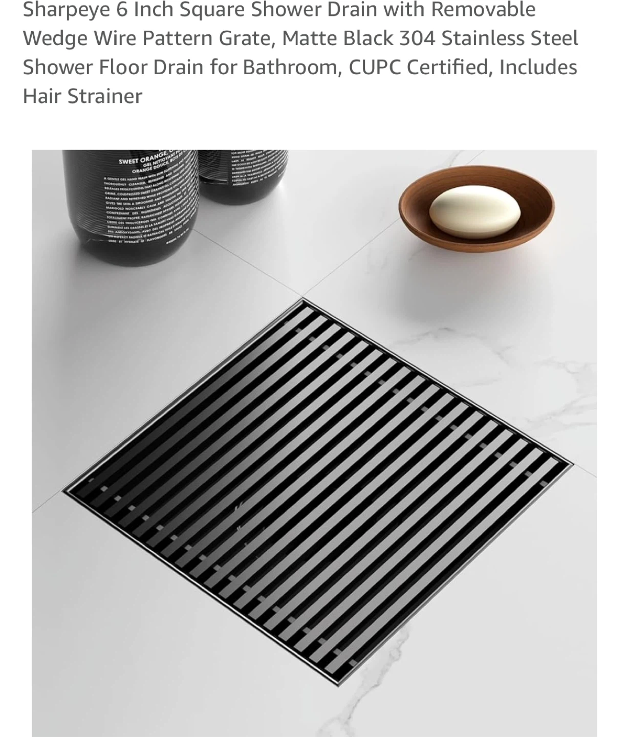 Sharpeye 6 Inch Square Shower Drain - photo 2