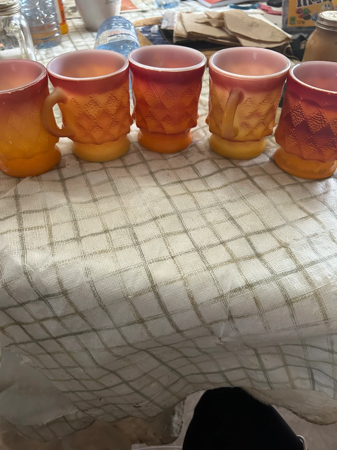 Fire King Peach Luster Mugs (Set of 5) - photo 2
