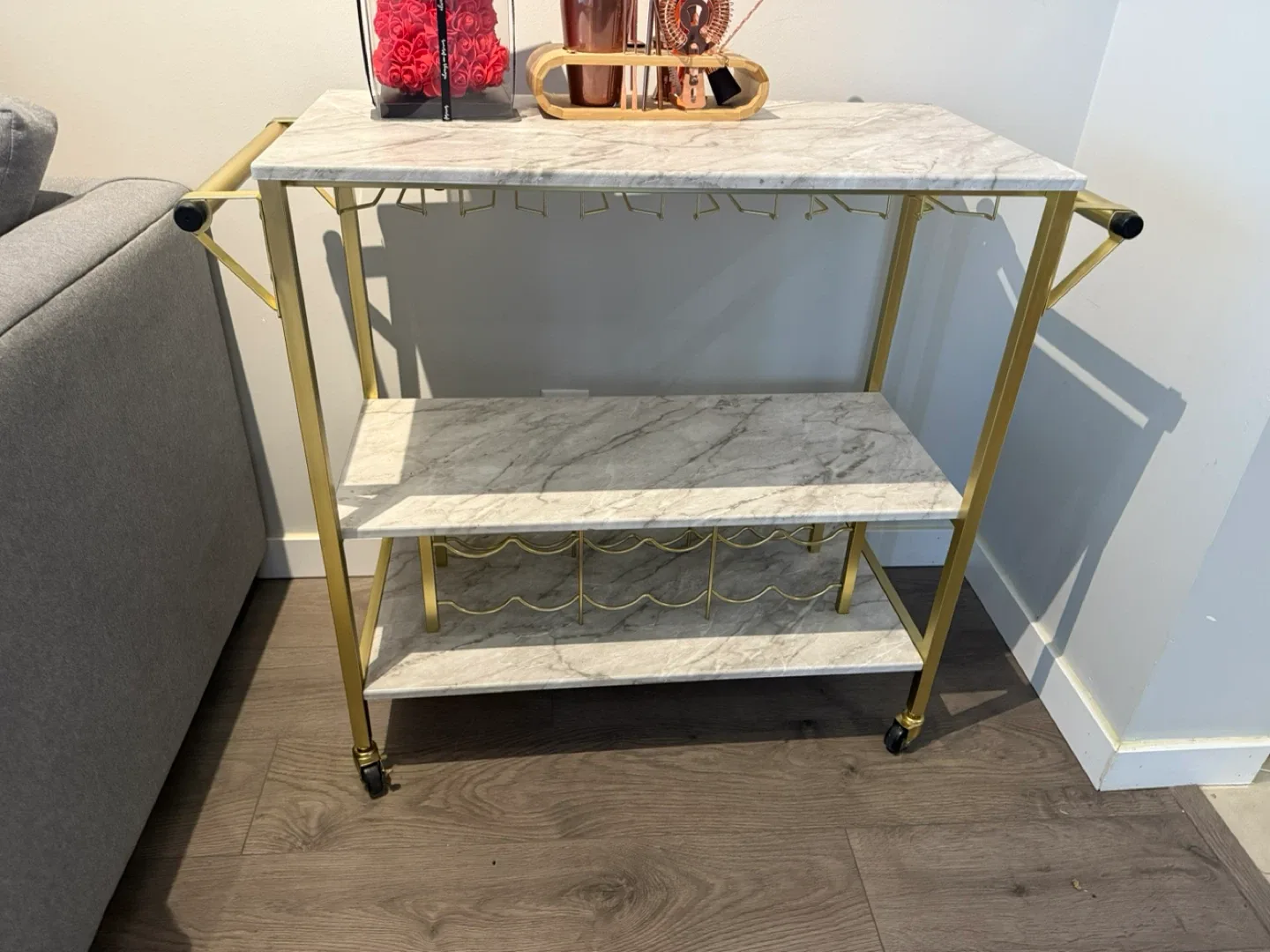 Gold & Marble Bar Cart image indicator(2)