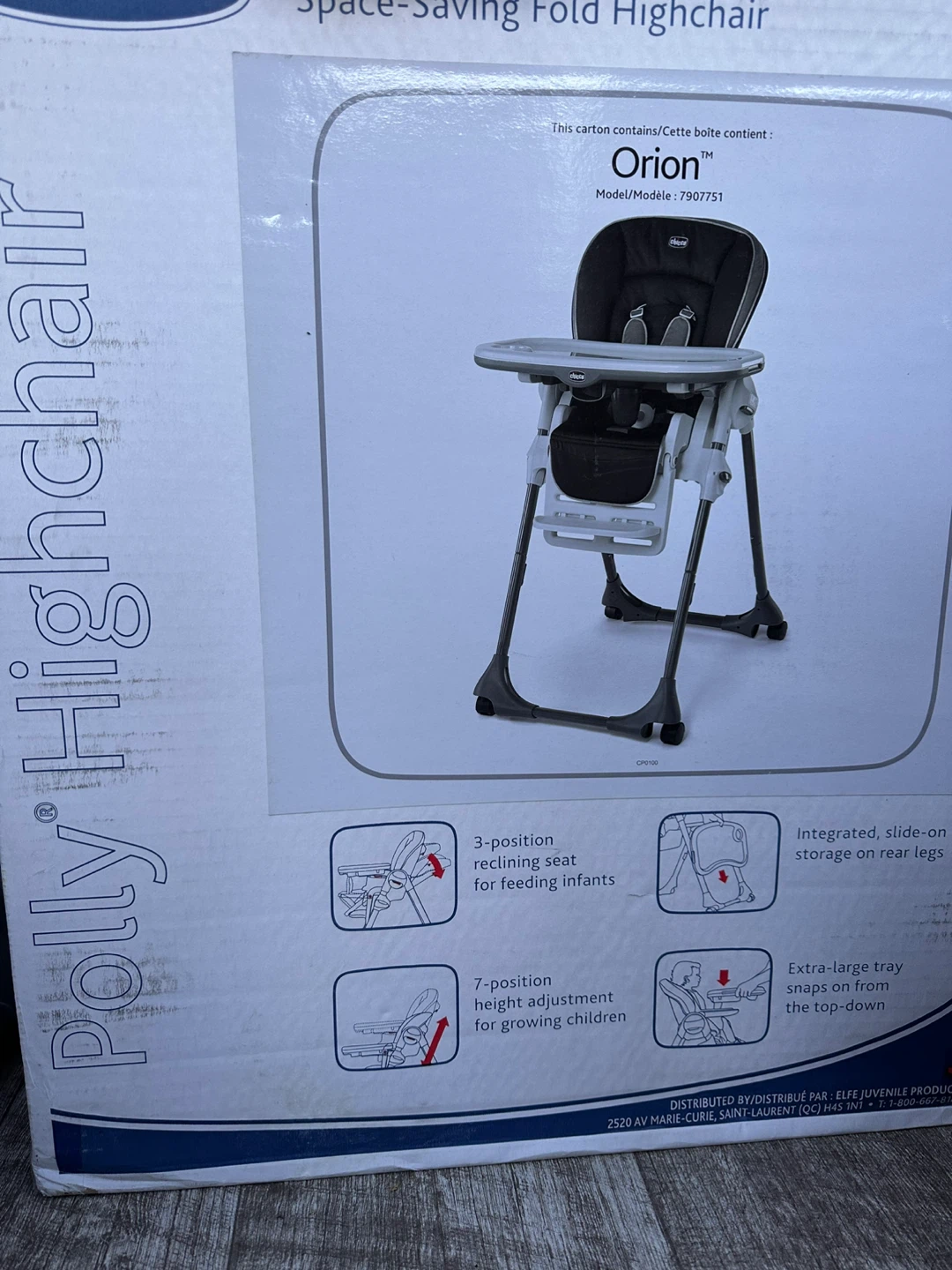 Chicco Orion Space-Saving Fold Highchair - photo 3