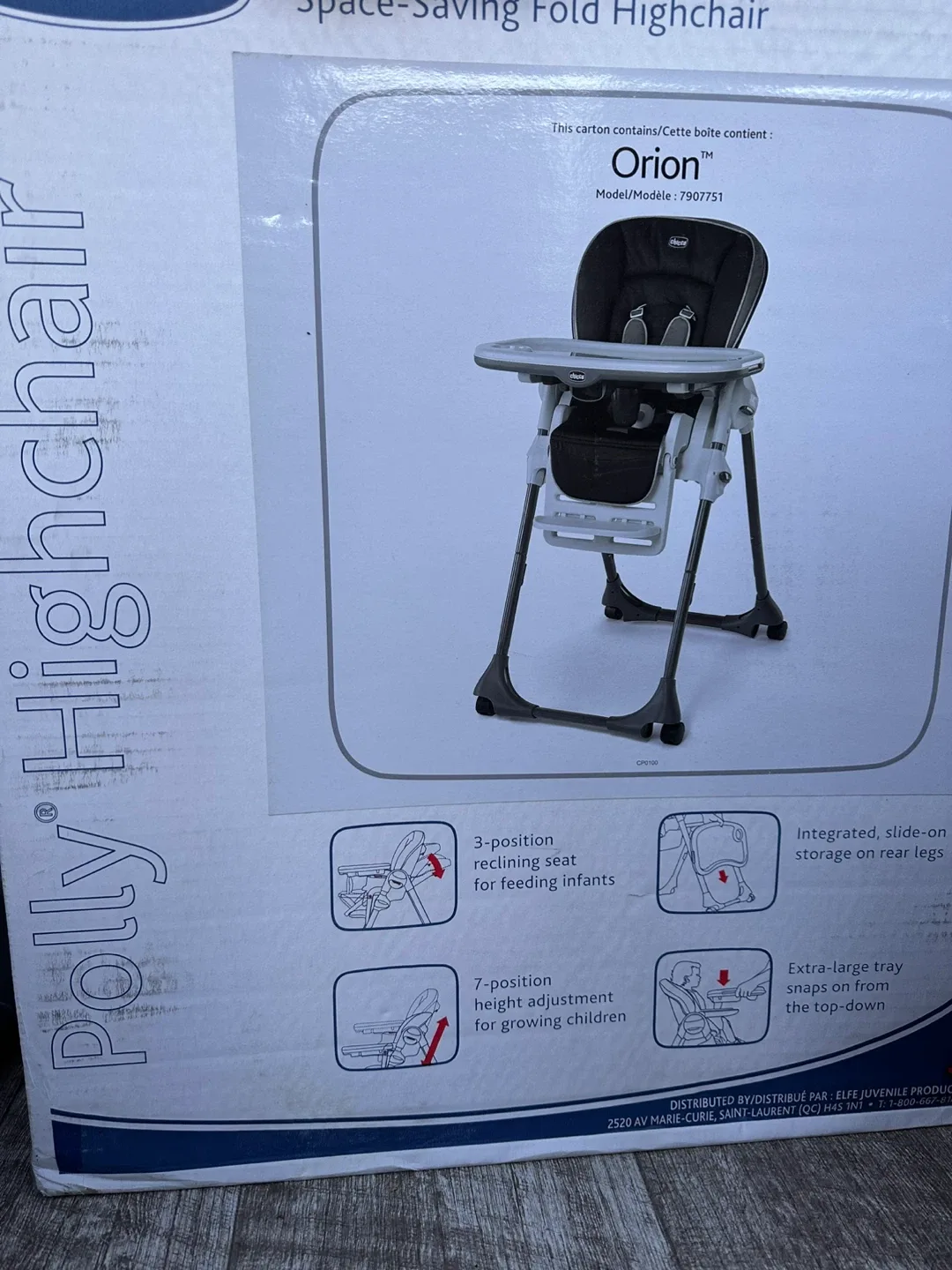 Chicco Orion Space-Saving Fold Highchair image indicator(3)