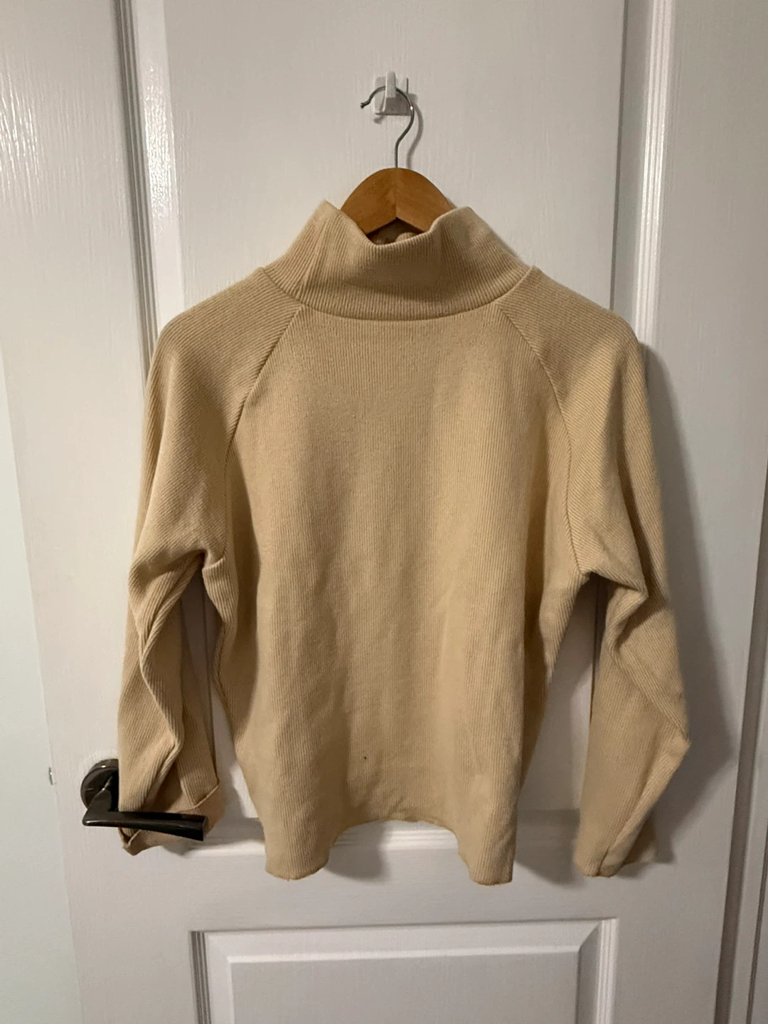 Beige Turtleneck Sweater