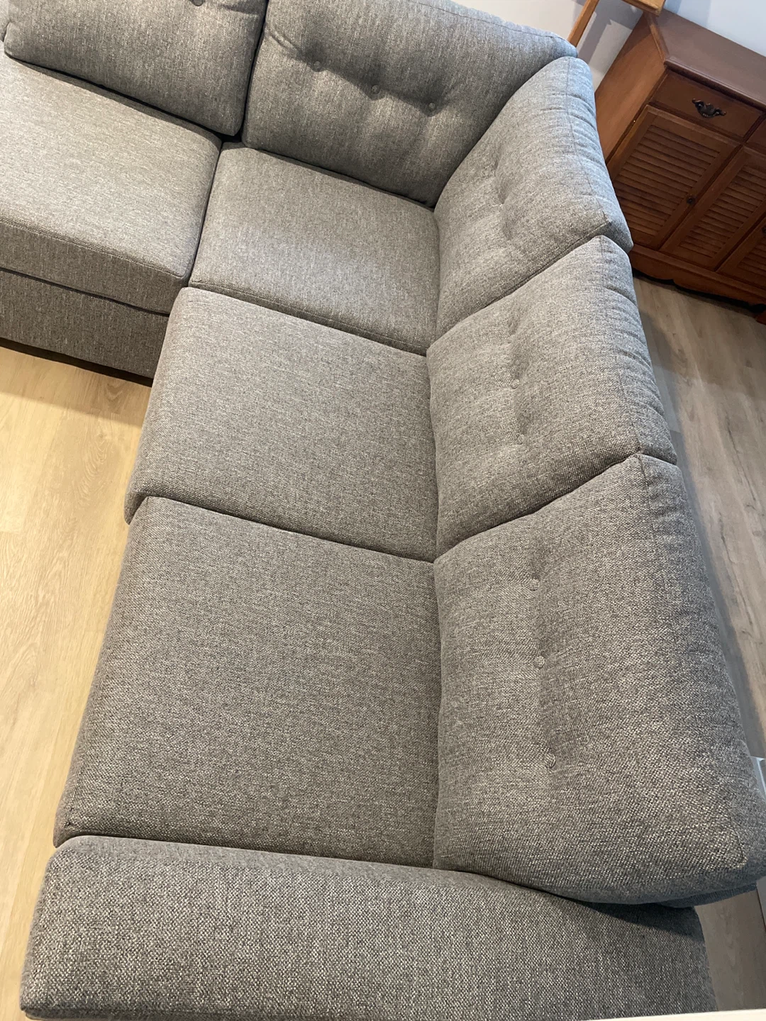 Grey Sectional Sofa with Chaise Lounge - photo 3