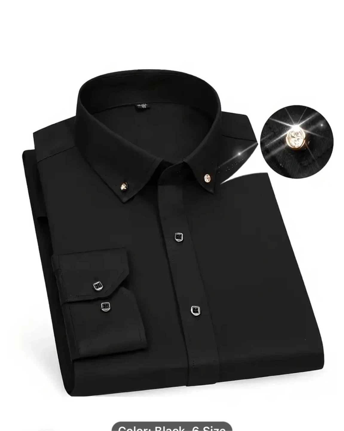 Black Dress Shirt - Size M - photo 2