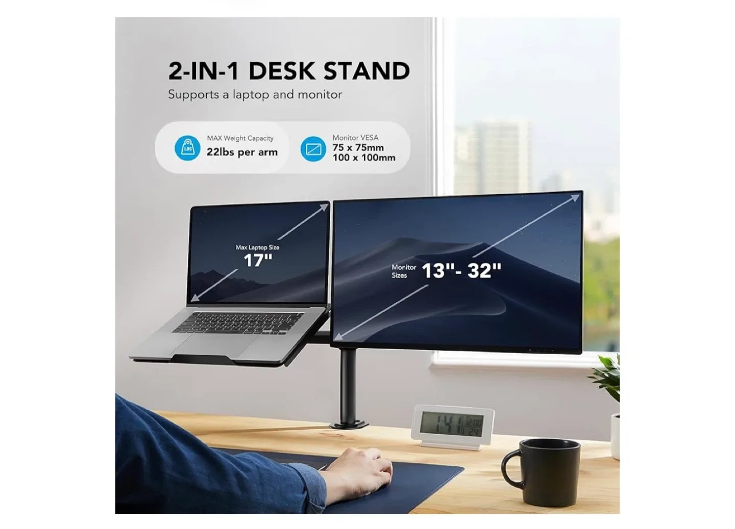 2-IN-1 Desk Stand for Laptop & Monitor thumbnail