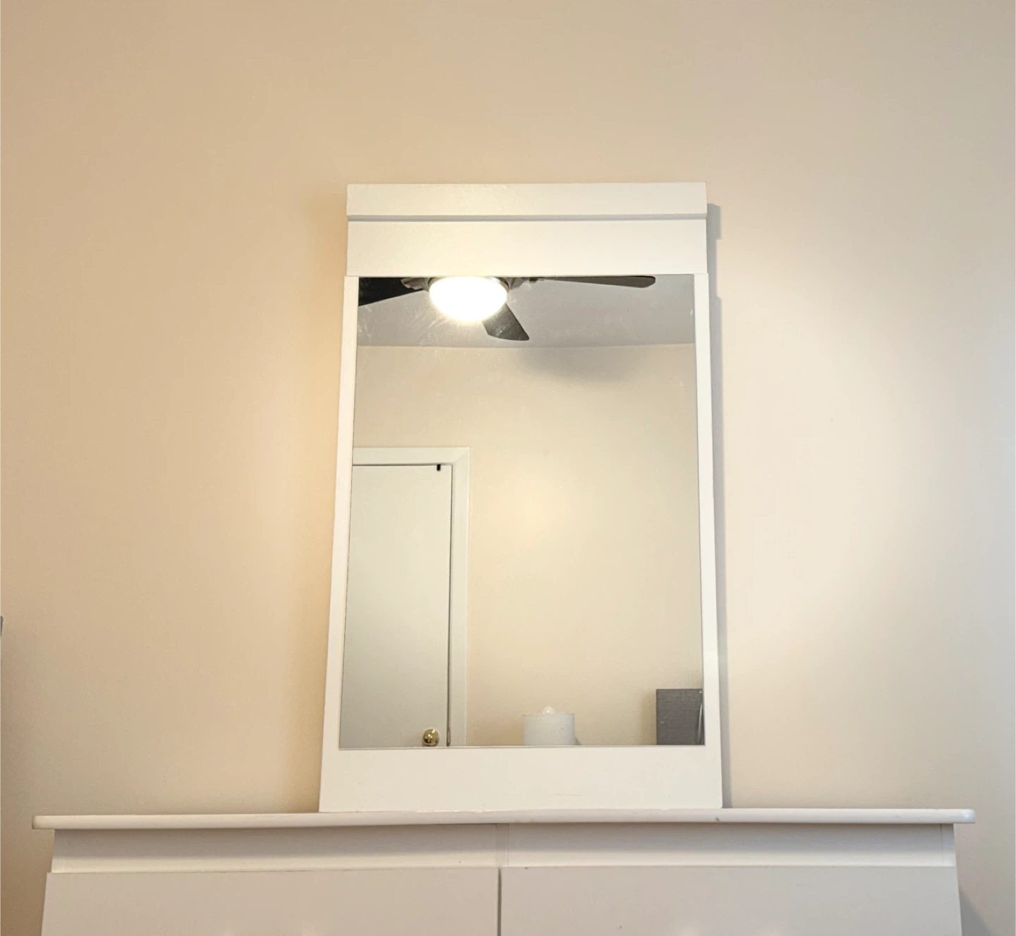 White Dresser with Mirror