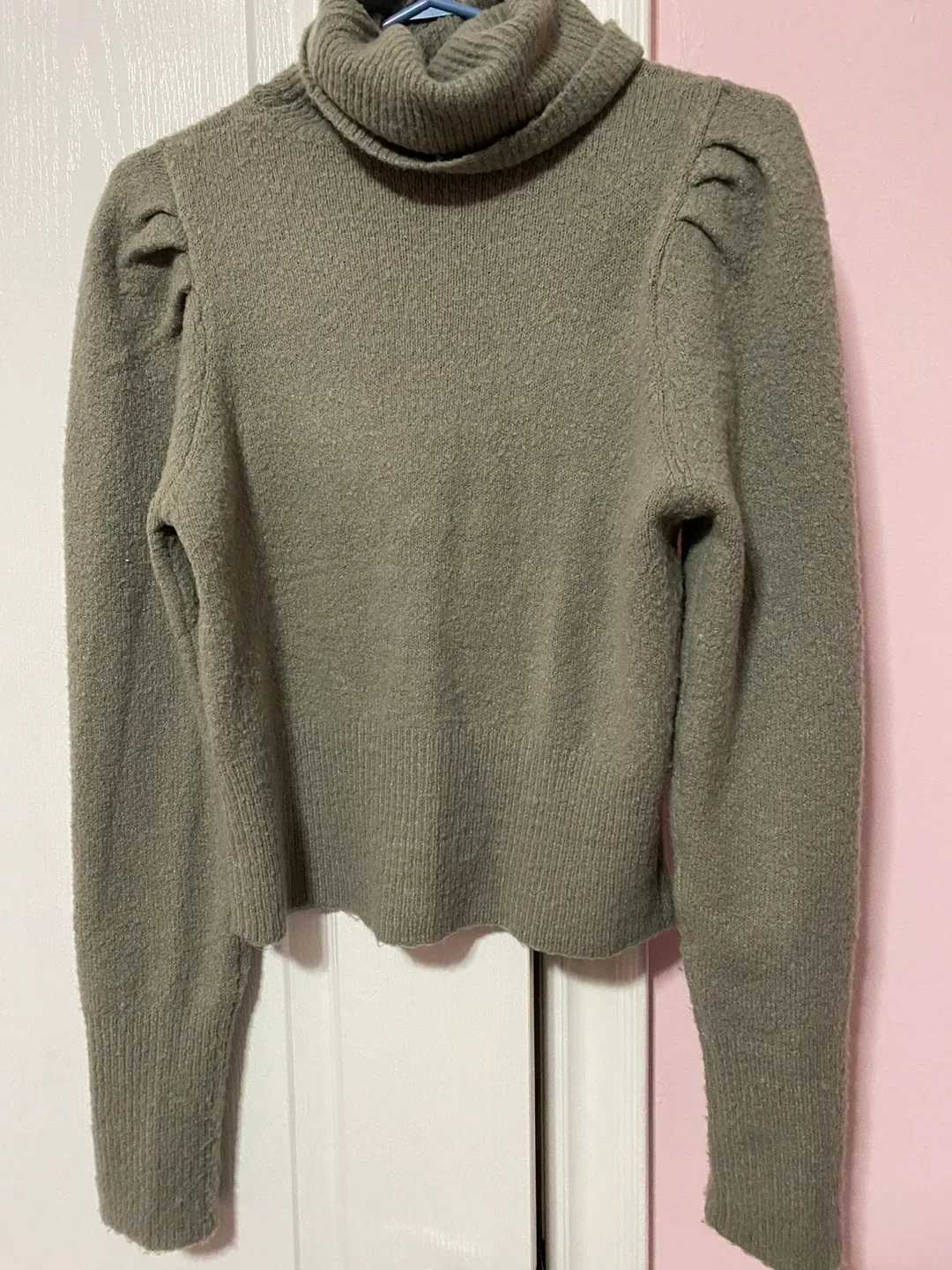 Olive Green Turtleneck Sweater thumbnail