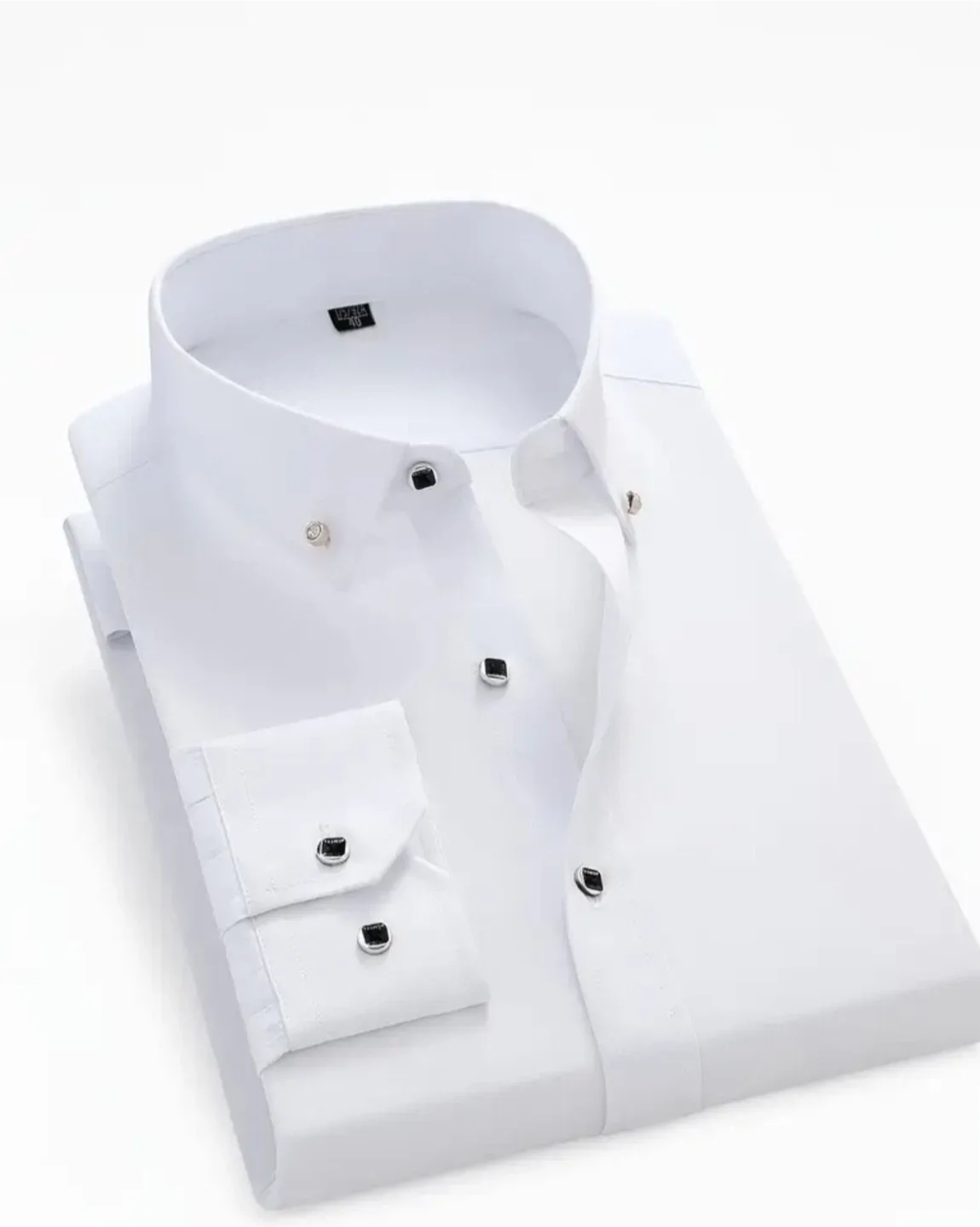 White Long Sleeve Dress Shirt - Size Medium
